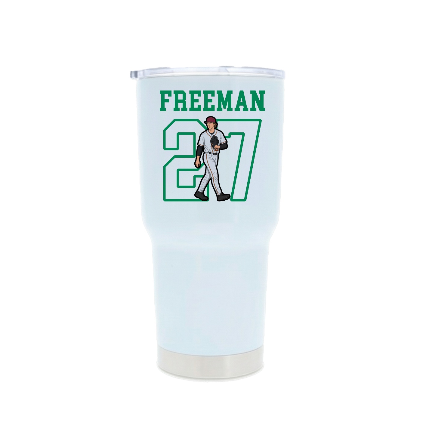 30oz Stainless Steel Tumbler — Shirsey in White