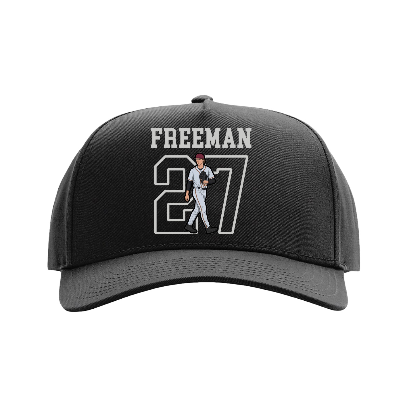 Full Fabric Five-Panel Champ Cap — Shirsey in Black