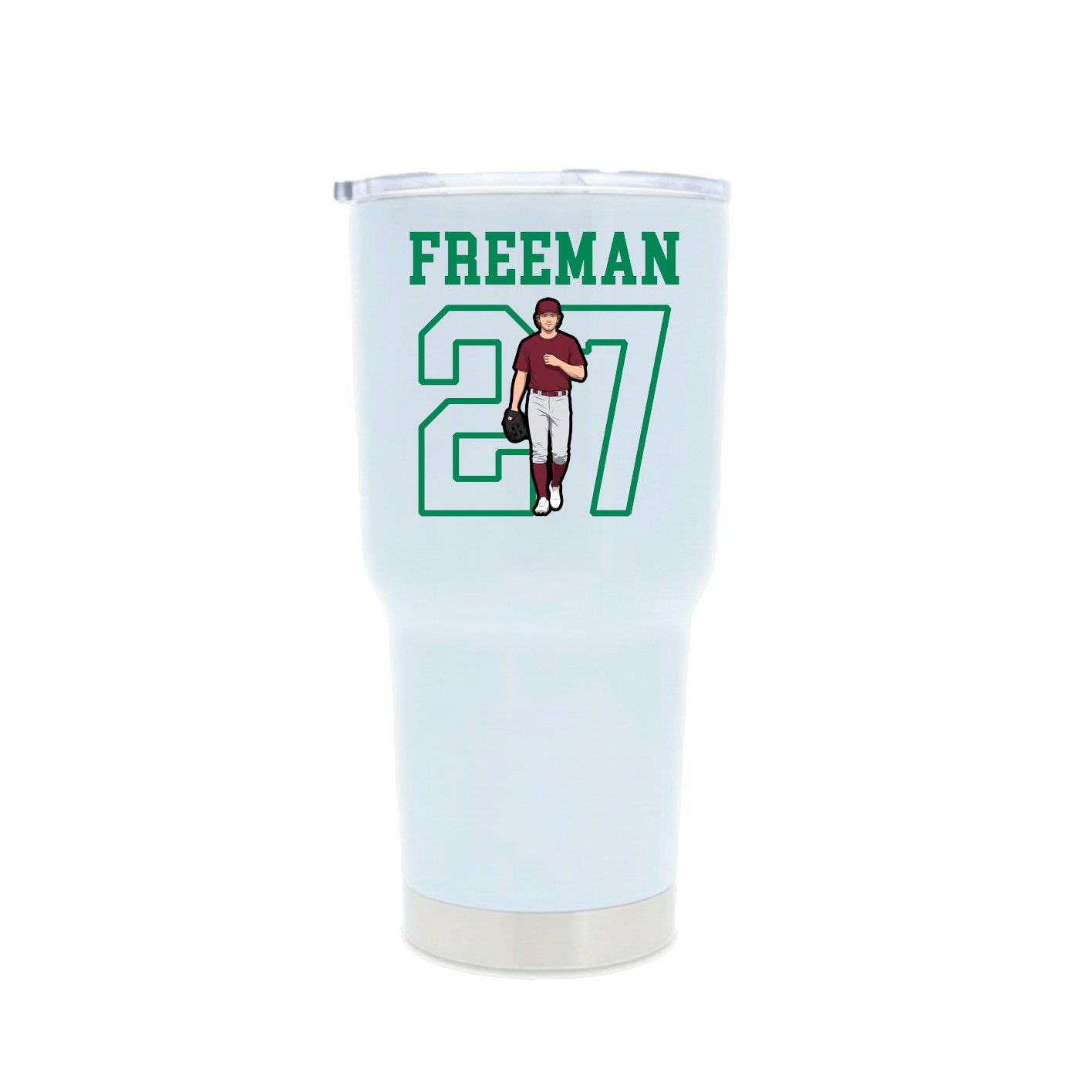 30oz Stainless Steel Tumbler — Shirsey in White