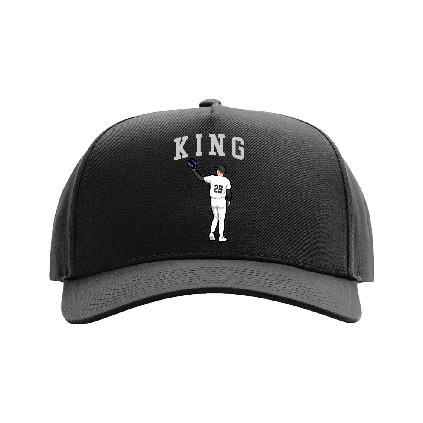 Full Fabric Five-Panel Champ Cap — Shirsey in Black