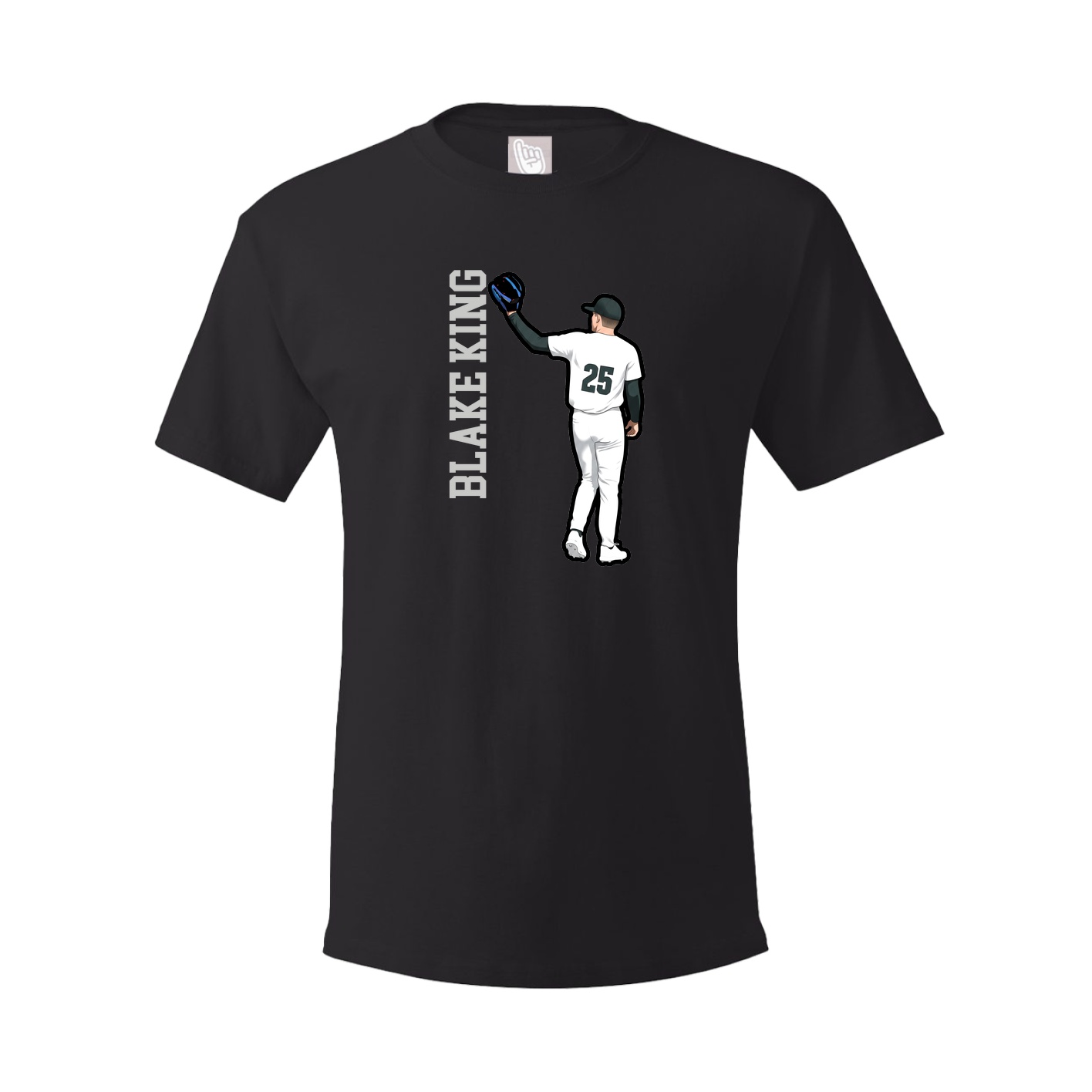 Youth Tee — Name Vertical in Black