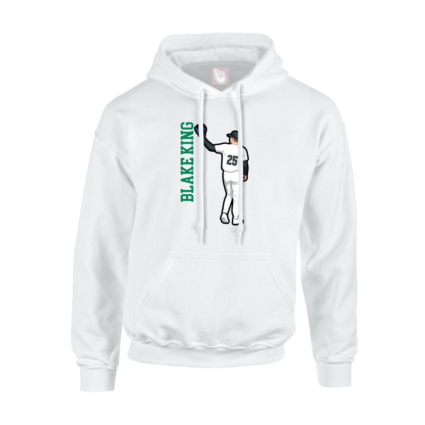 Hoodie — Name Vertical in White