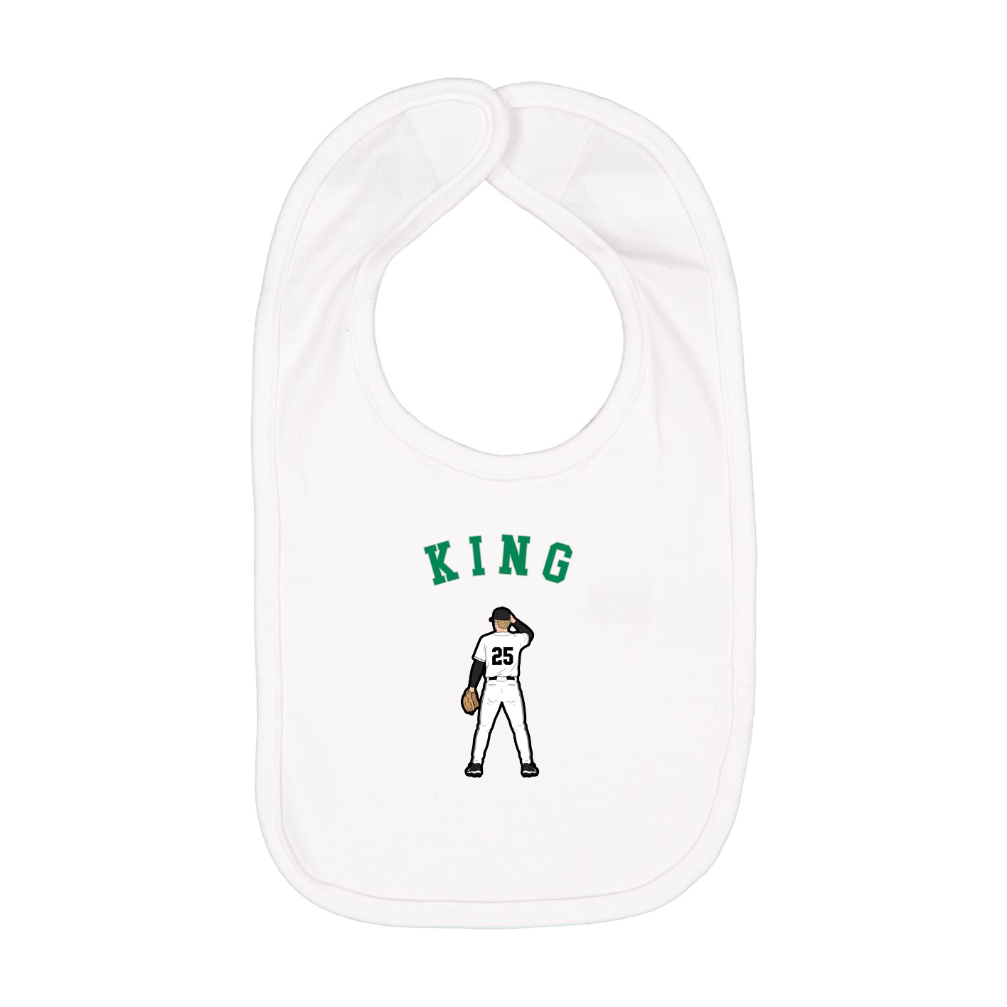 Infant Bib — Shirsey Arch in White