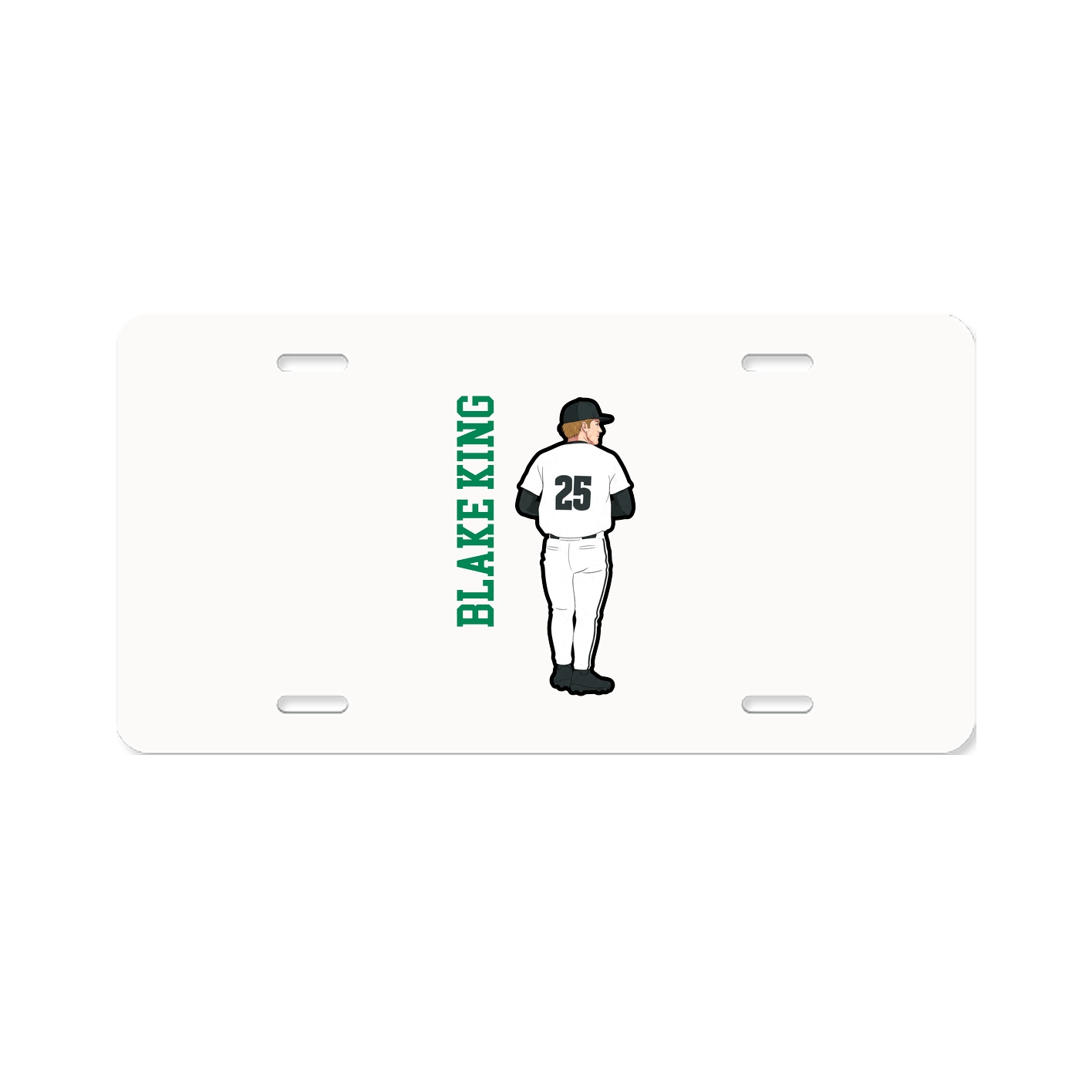 License Plate — Name Vertical in Classic