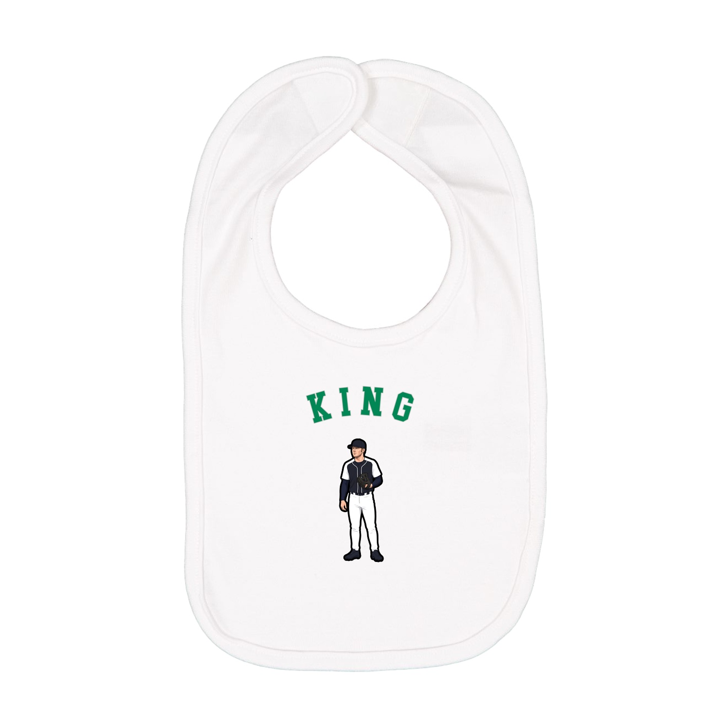 Infant Bib — Shirsey Arch in White