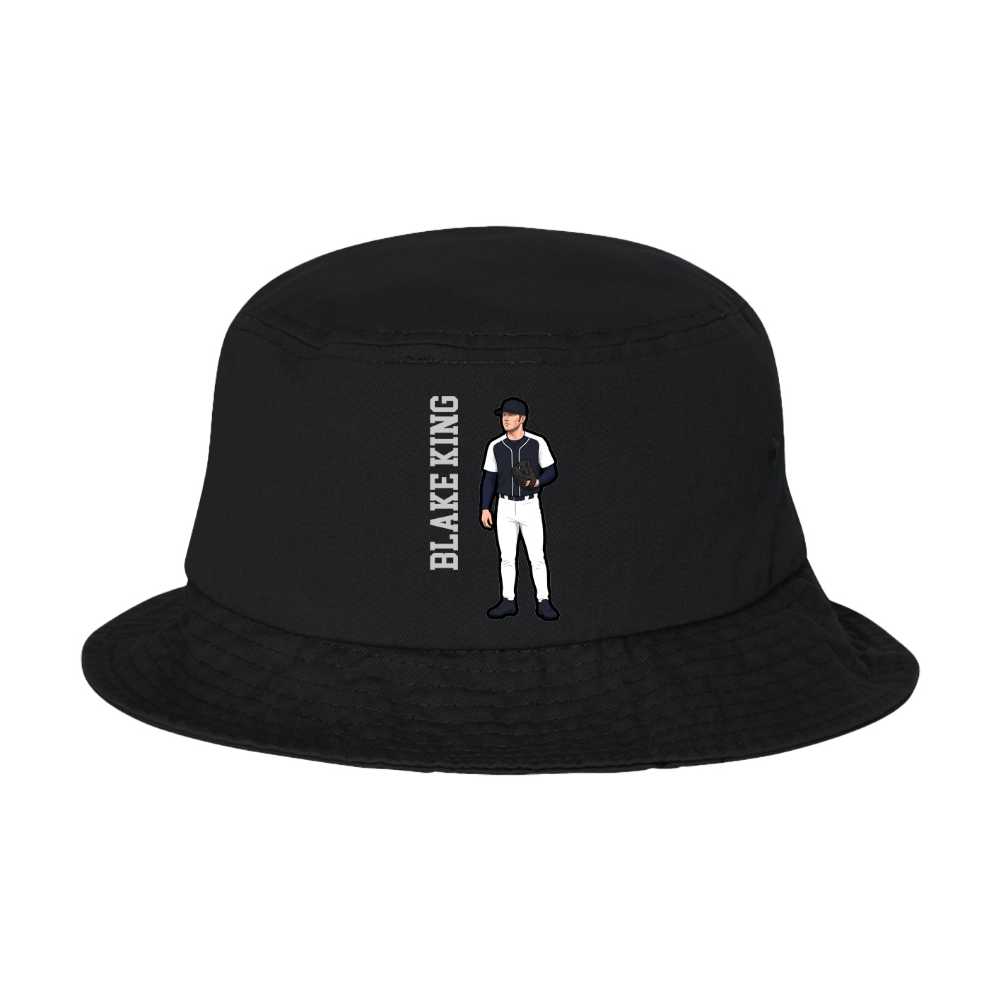 Bucket Cap — Name Vertical in Black