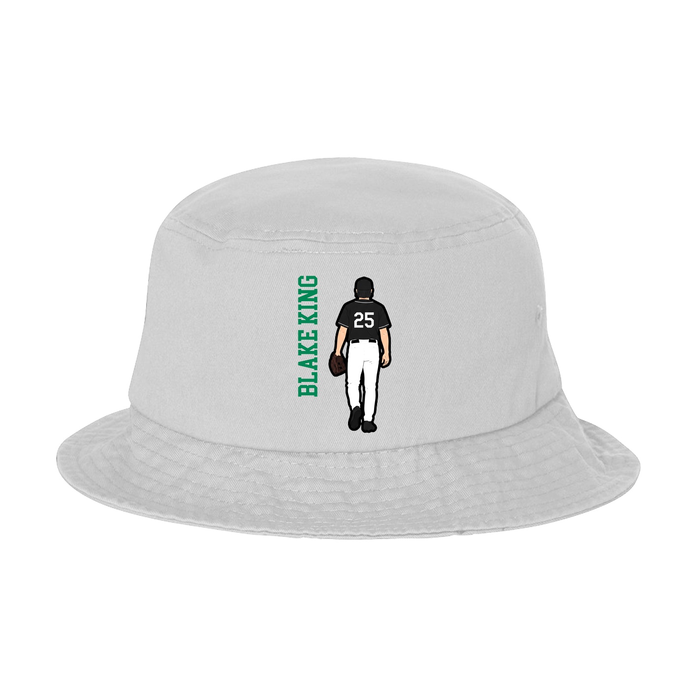 Bucket Cap — Name Vertical in White