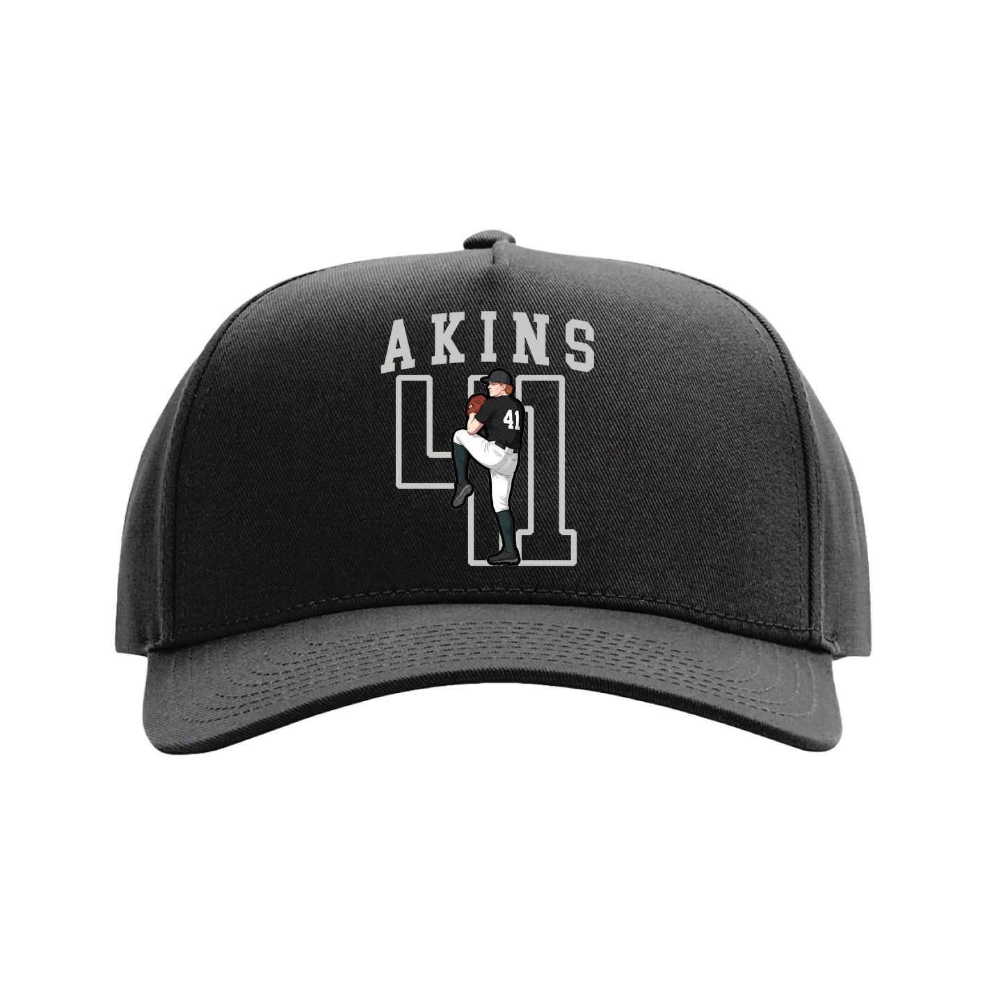 Full Fabric Five-Panel Champ Cap — Shirsey in Black