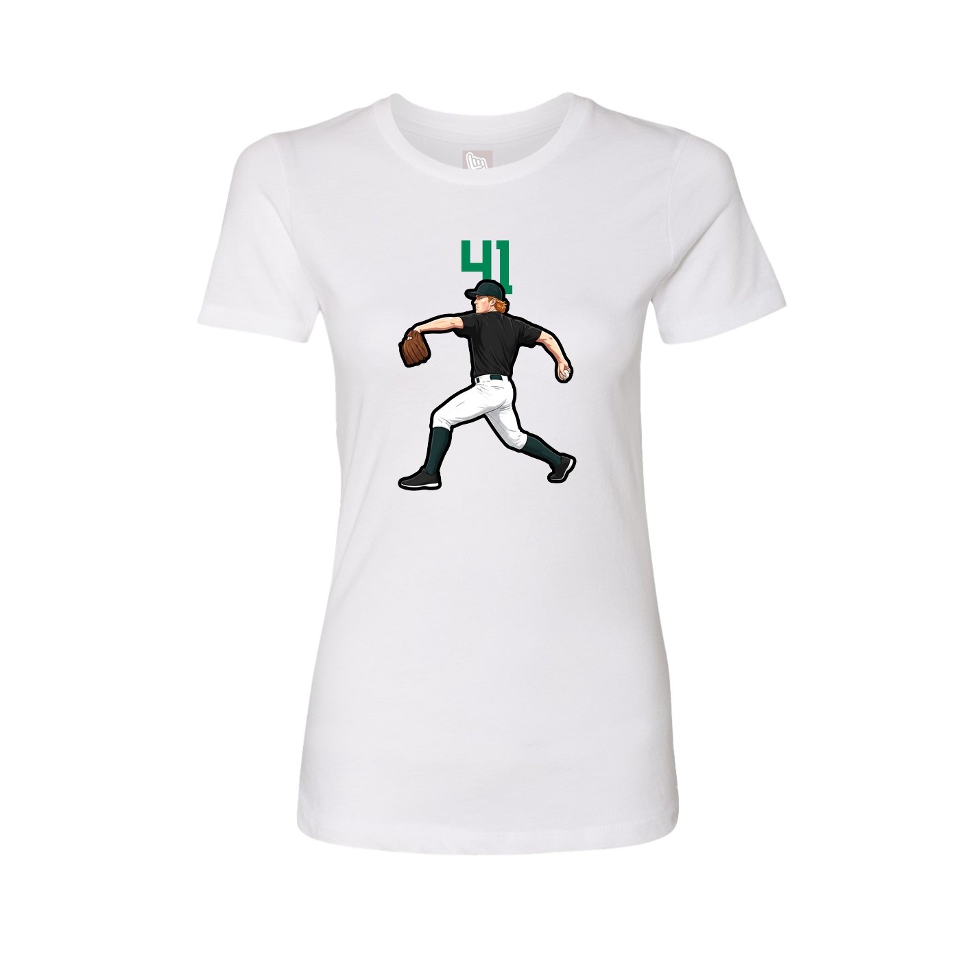 Womens Tee — Number Top in White