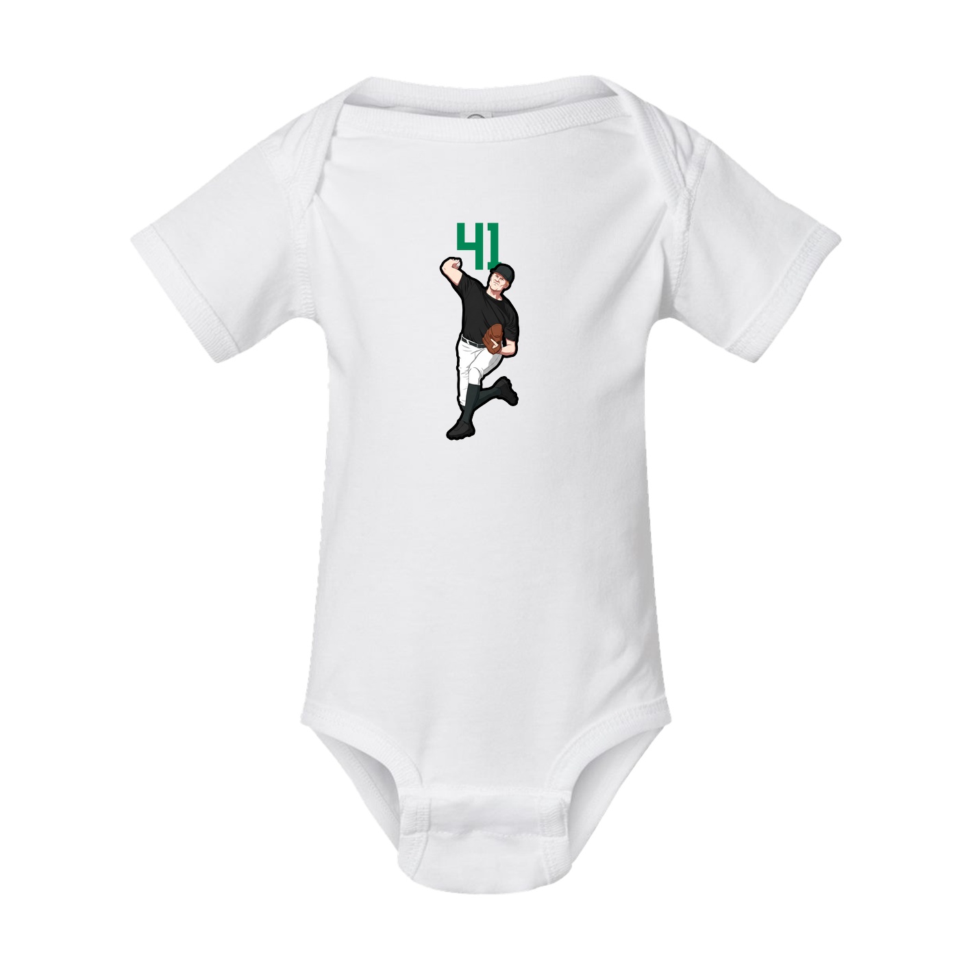Baby Onesie — Number Top in White