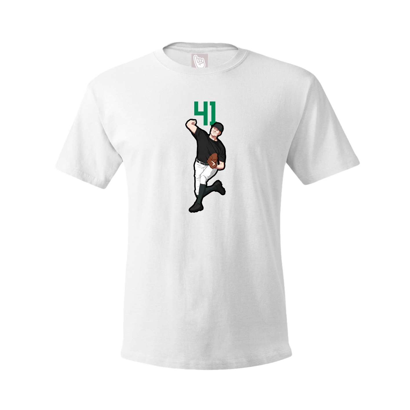 Youth Tee — Number Top in White