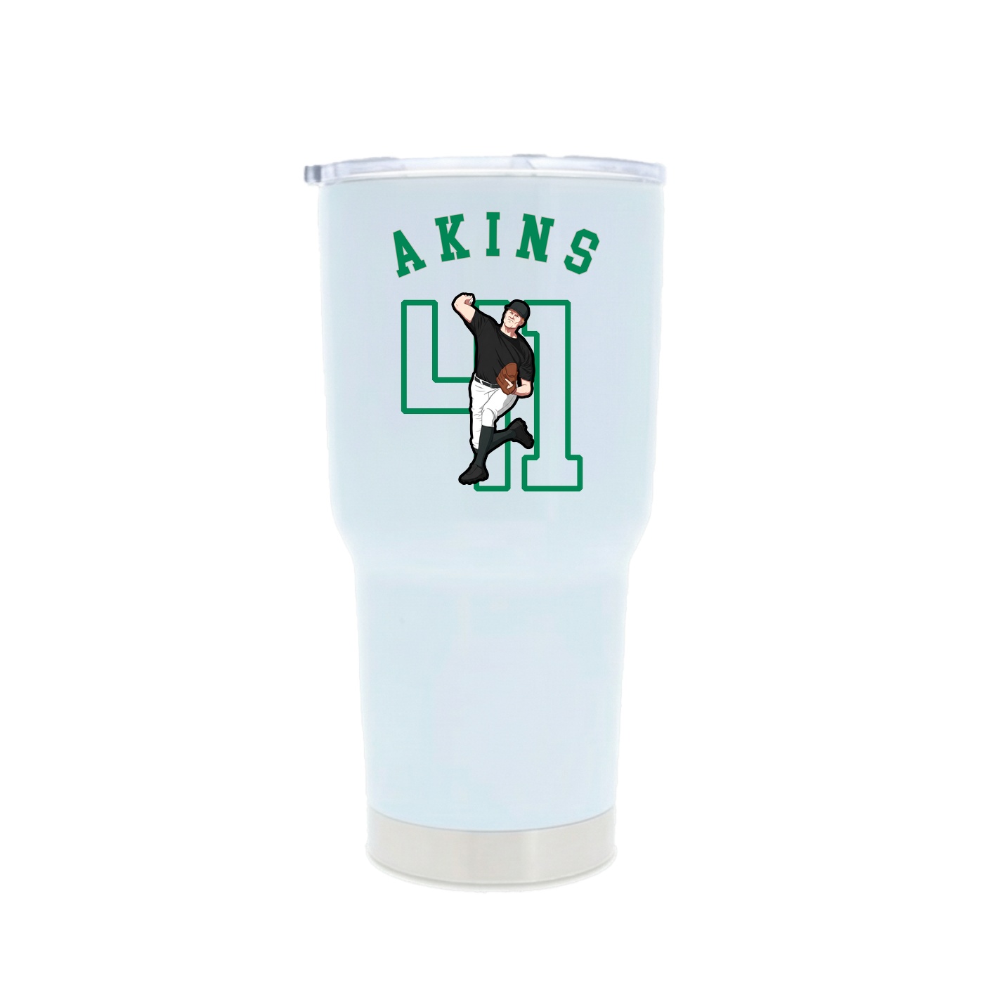 30oz Stainless Steel Tumbler — Shirsey Arch in White