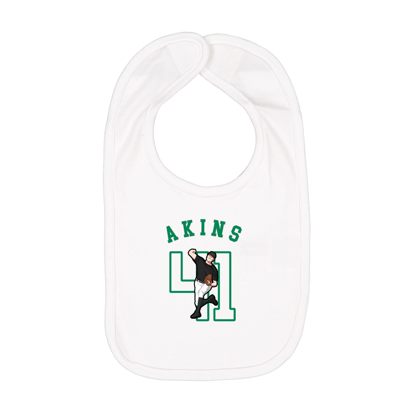 Infant Bib — Shirsey Arch in White