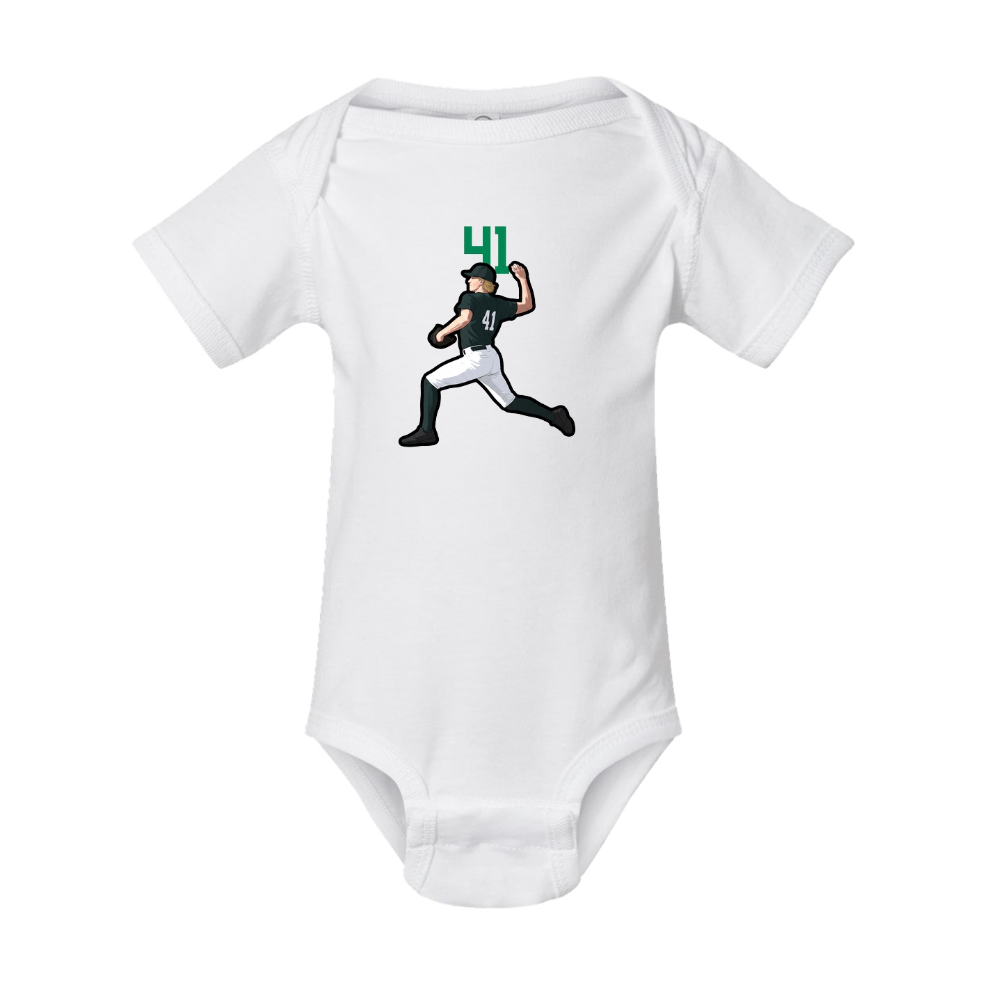 Baby Onesie — Number Top in White