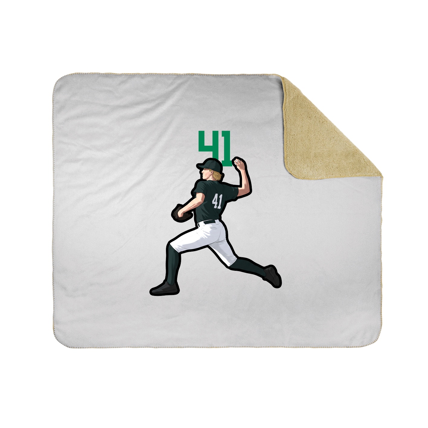 Throw Blanket — Number Top in White