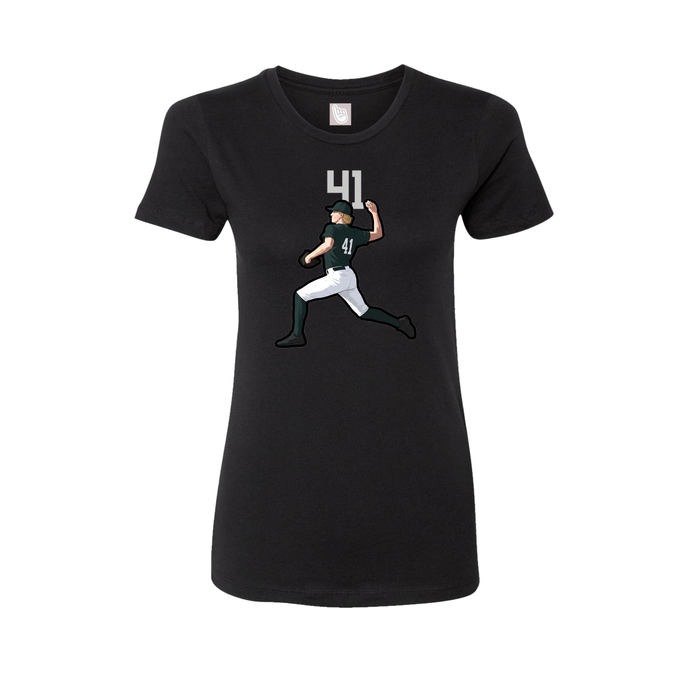 Womens Tee — Number Top in Black