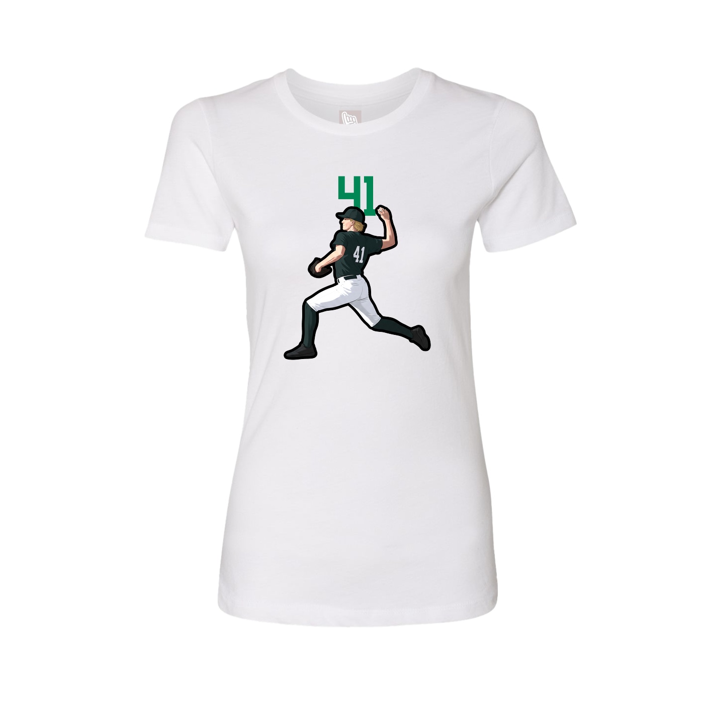 Womens Tee — Number Top in White