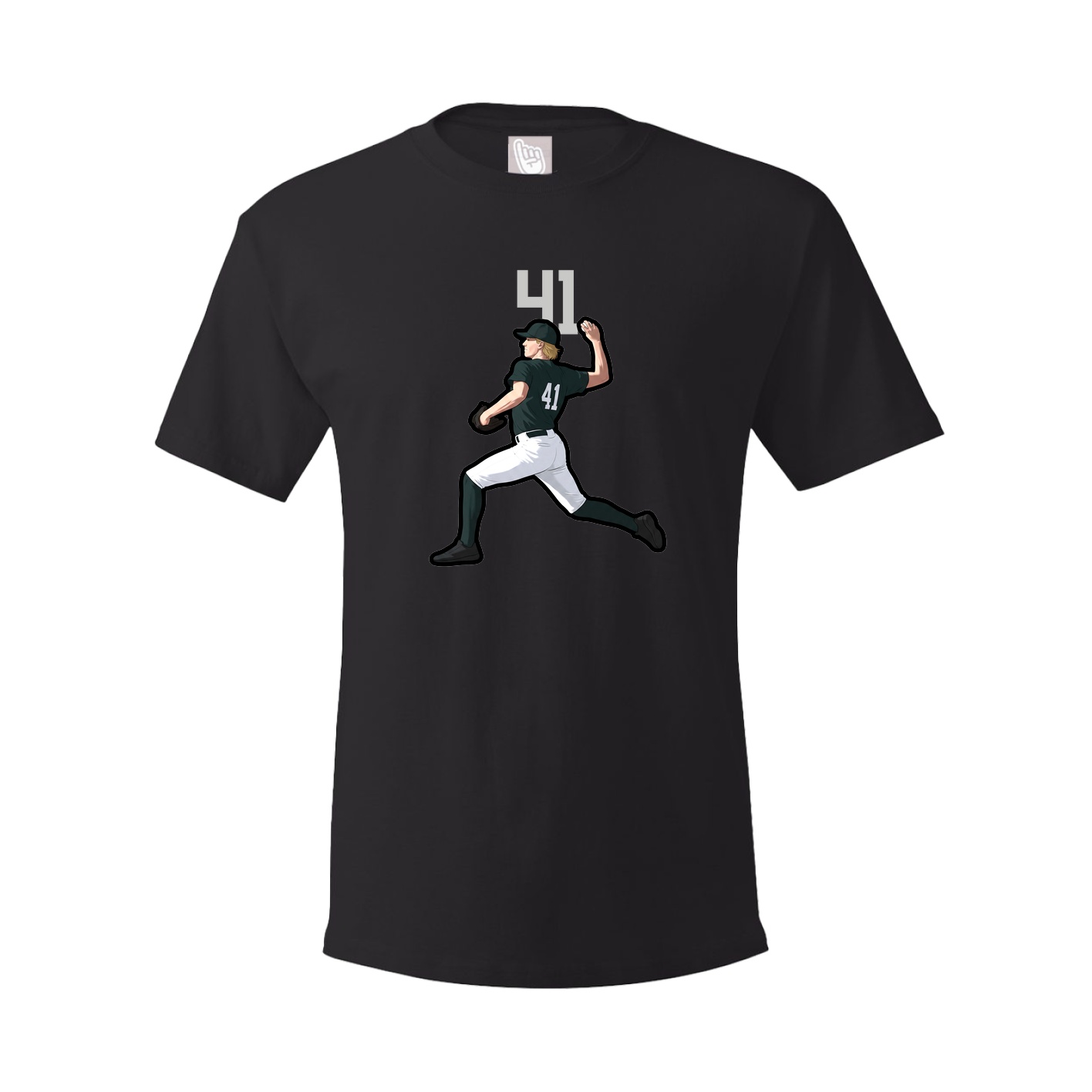 Youth Tee — Number Top in Black