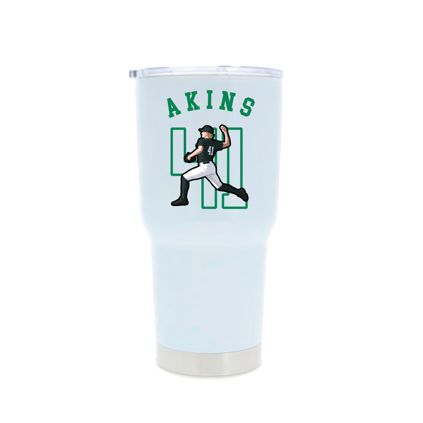 30oz Stainless Steel Tumbler — Shirsey Arch in White