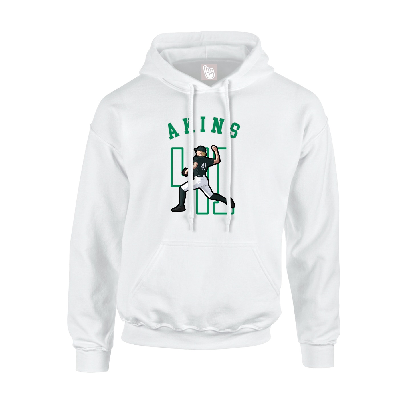 Hoodie — Shirsey Arch in White