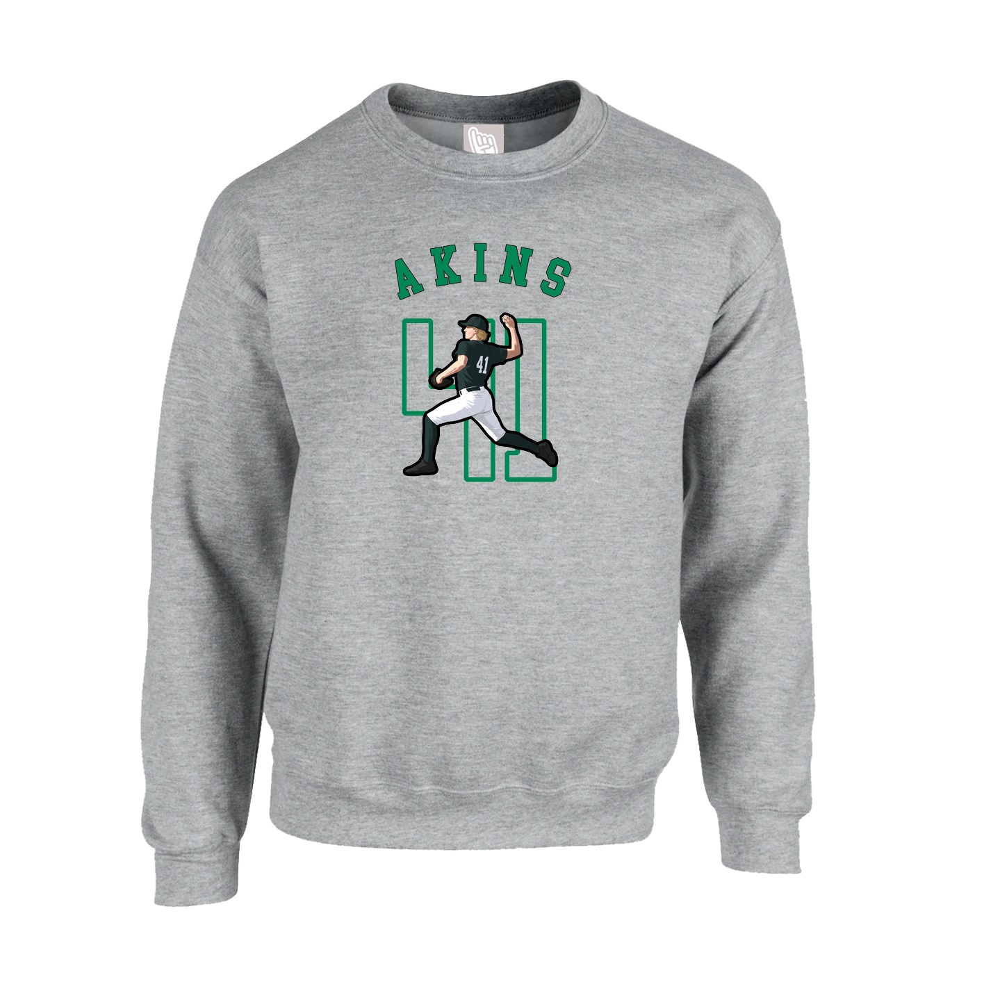 Fleece Crew — Shirsey Arch in Grey