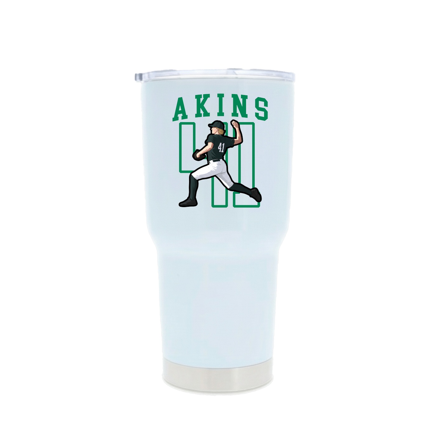 30oz Stainless Steel Tumbler — Shirsey in White