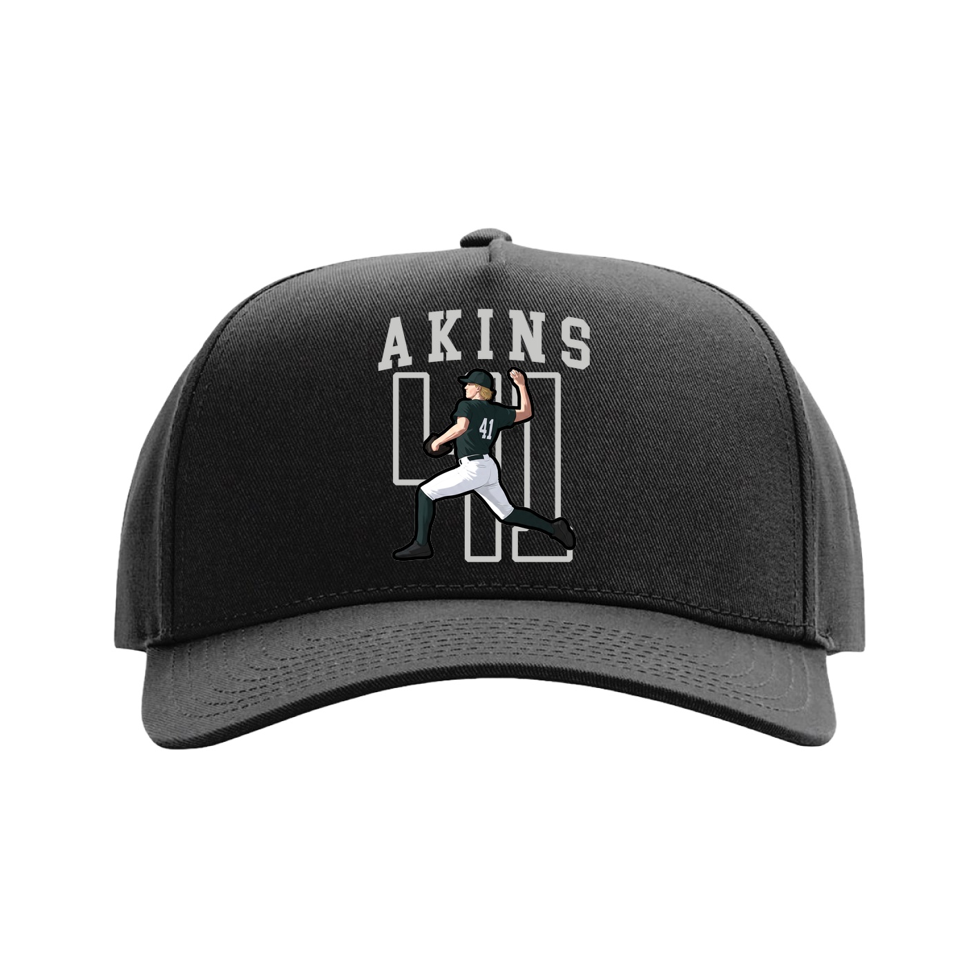 Full Fabric Five-Panel Champ Cap — Shirsey in Black