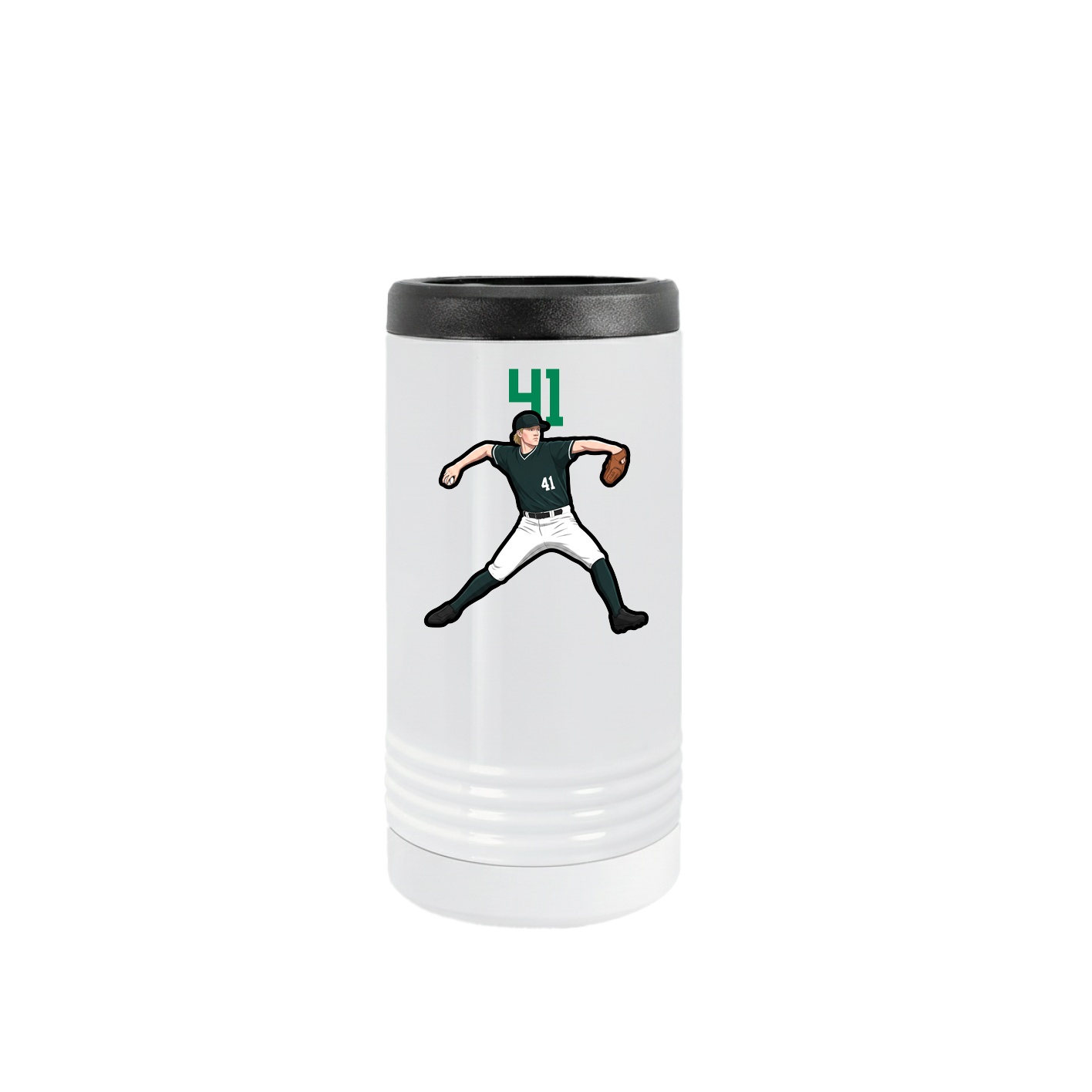 Slim Beverage Holder — Number Top in White