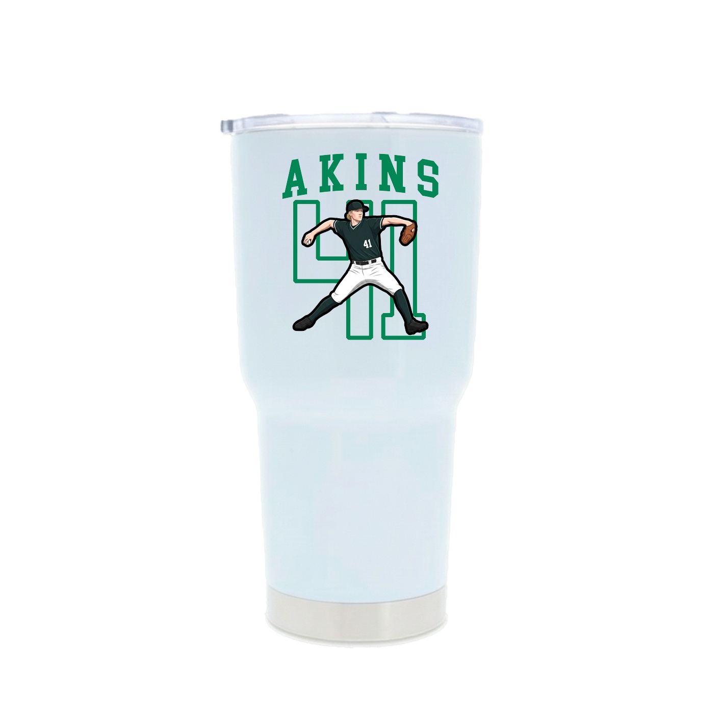 30oz Stainless Steel Tumbler — Shirsey in White