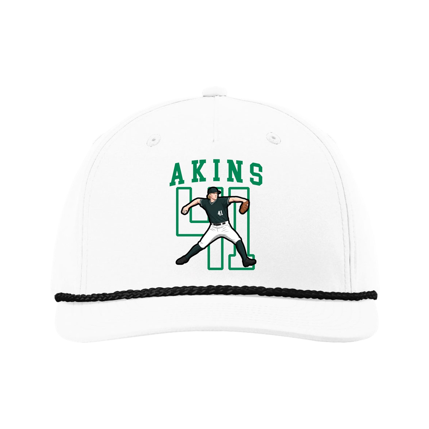 Five-Panel Classic Rope Cap — Shirsey in White
