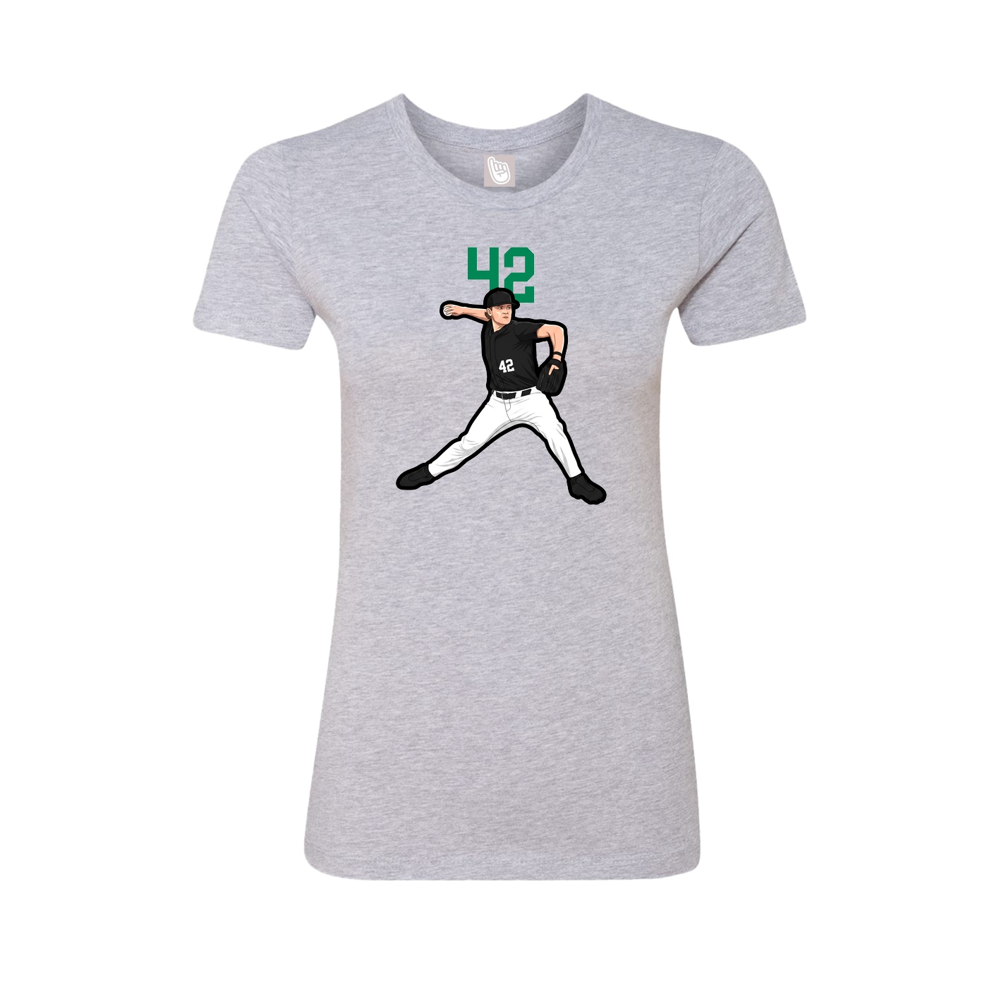 Womens Tee — Number Top in Grey