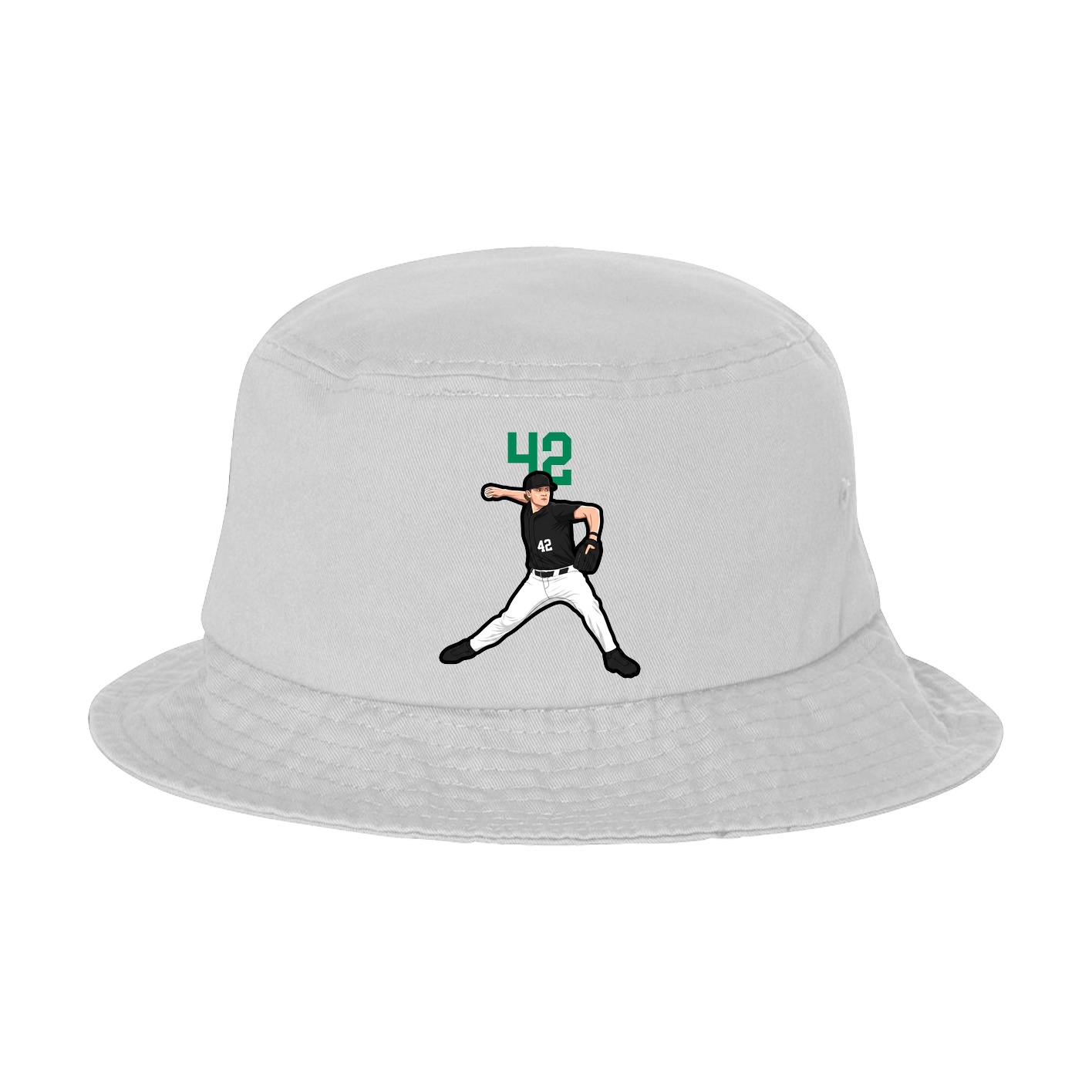 Bucket Cap — Number Top in White
