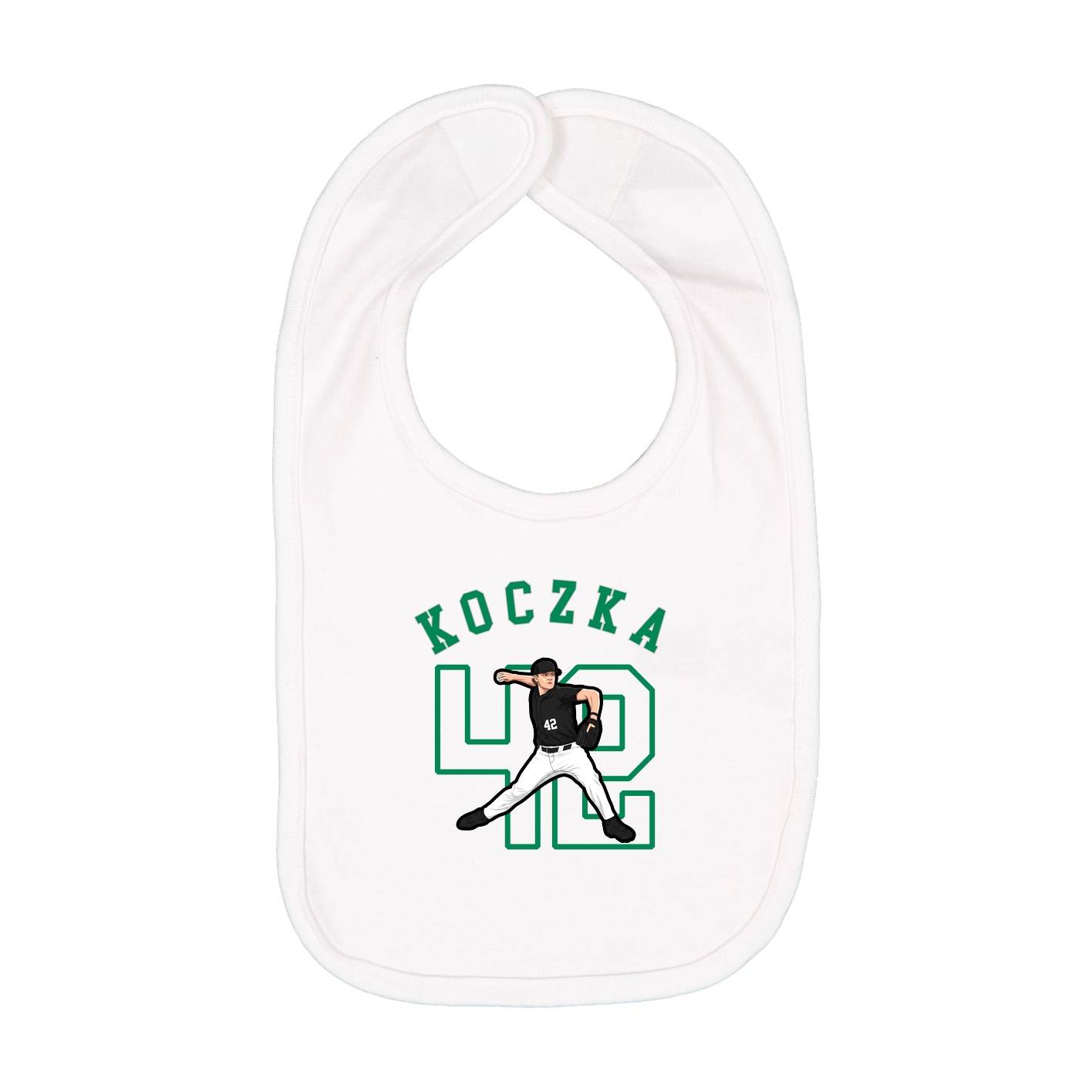 Infant Bib — Shirsey Arch in White