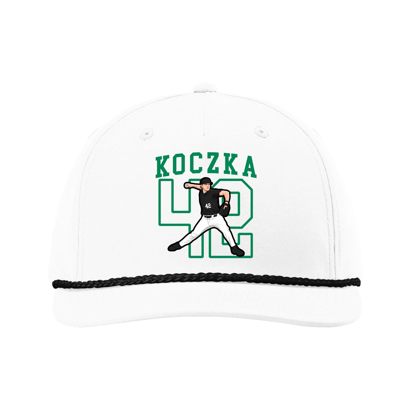 Five-Panel Classic Rope Cap — Shirsey in White