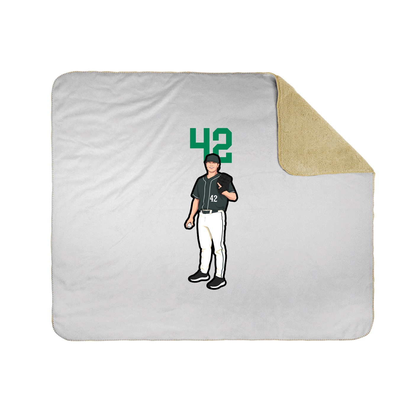 Throw Blanket — Number Top in White