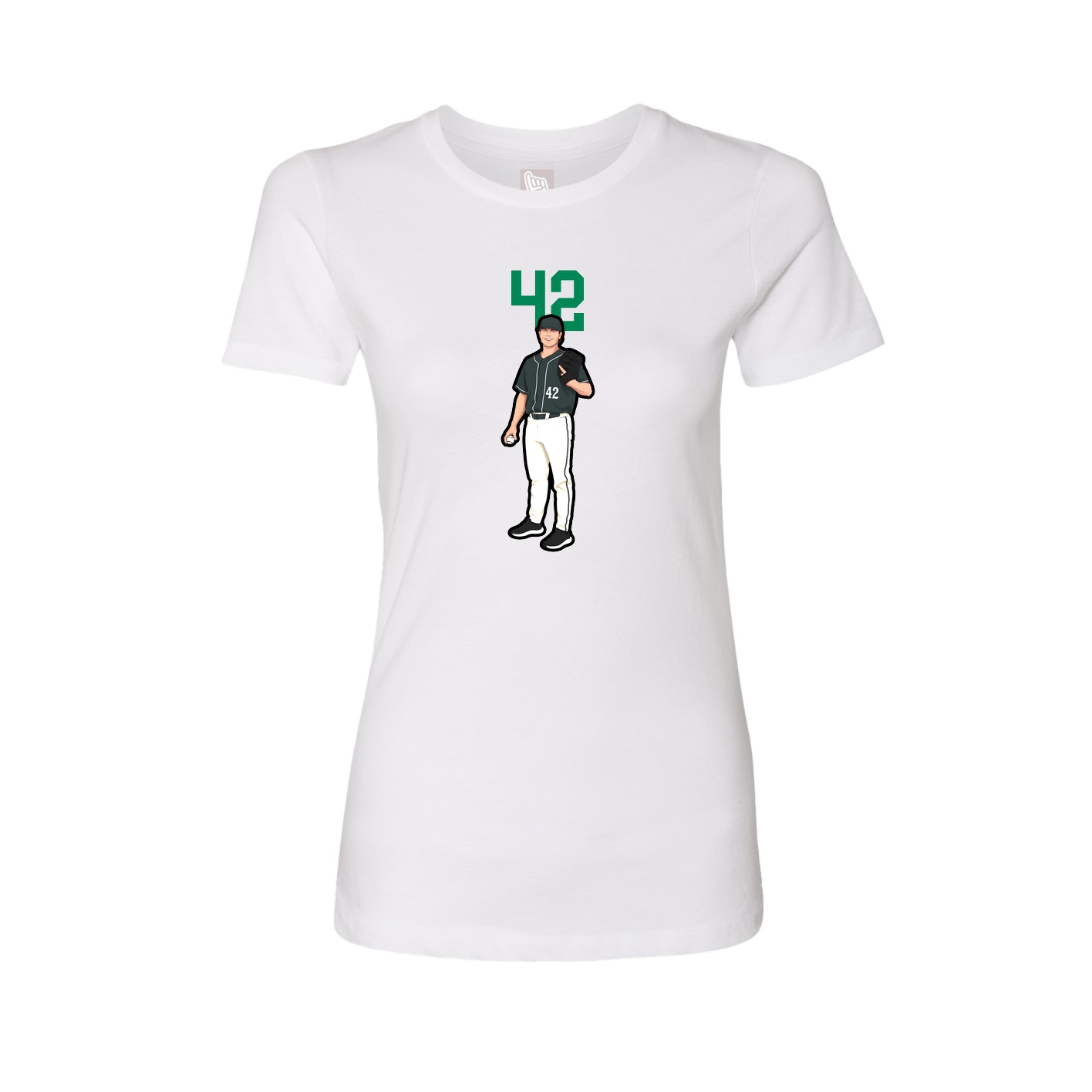 Womens Tee — Number Top in White