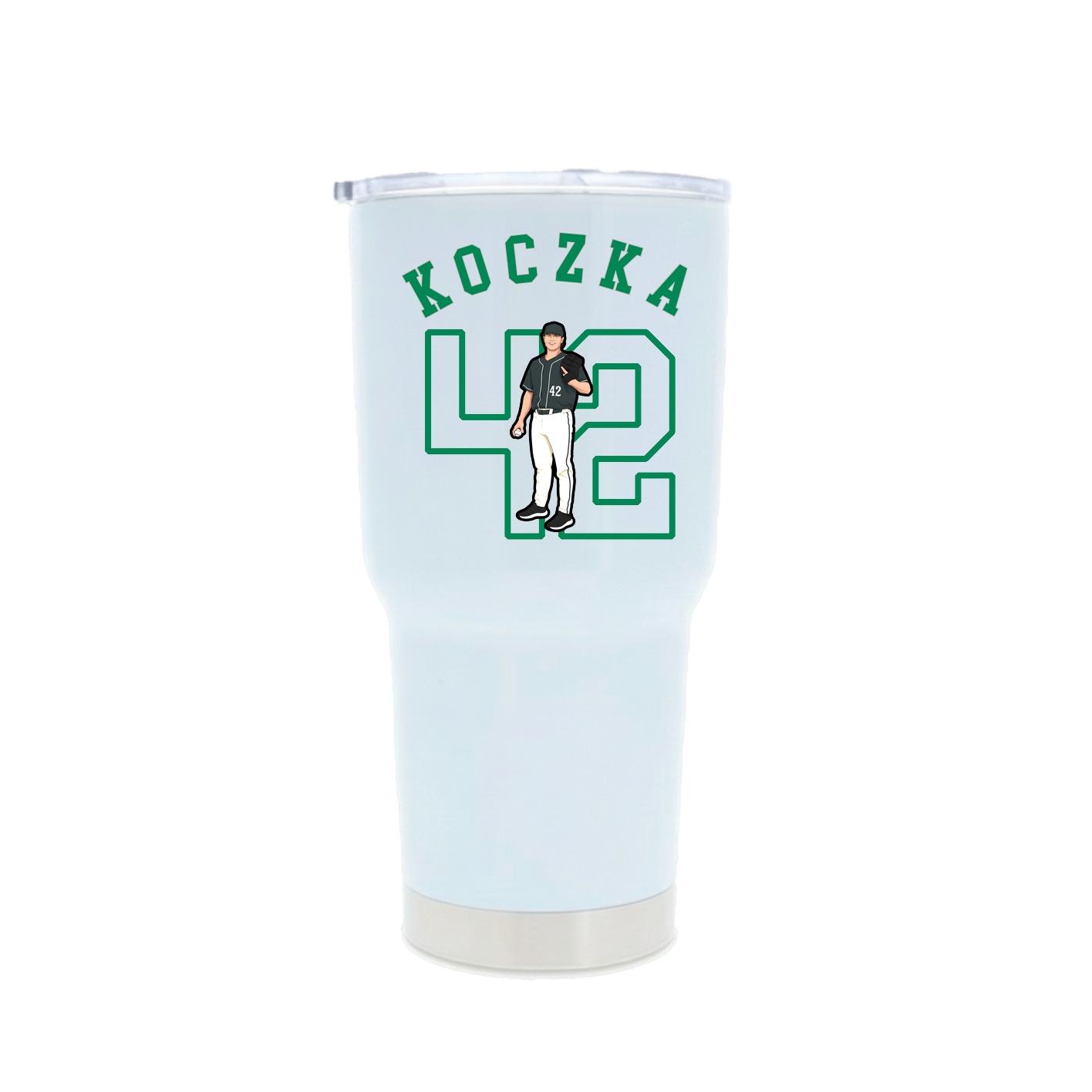 30oz Stainless Steel Tumbler — Shirsey Arch in White
