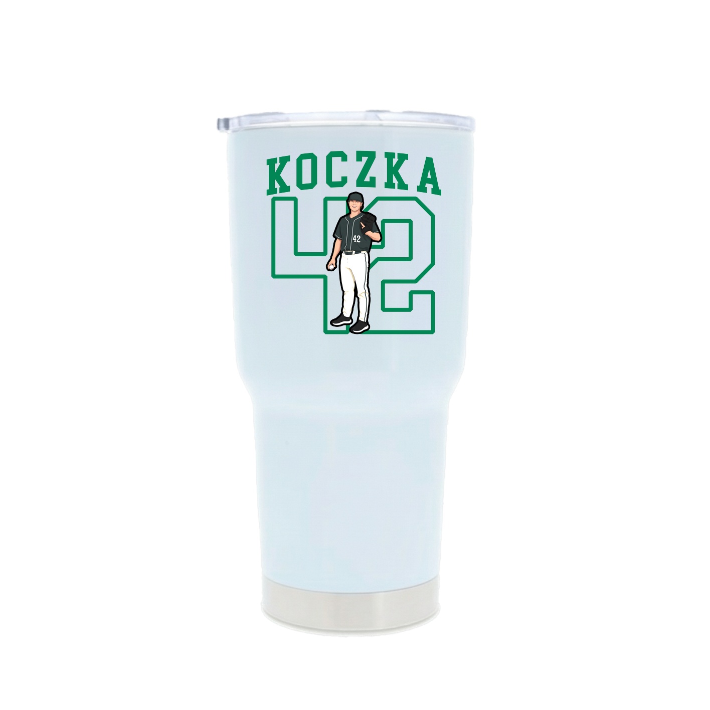 30oz Stainless Steel Tumbler — Shirsey in White