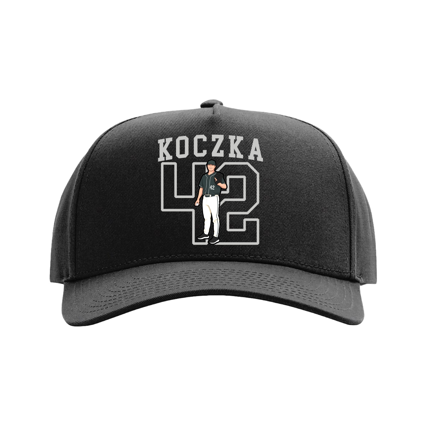 Full Fabric Five-Panel Champ Cap — Shirsey in Black