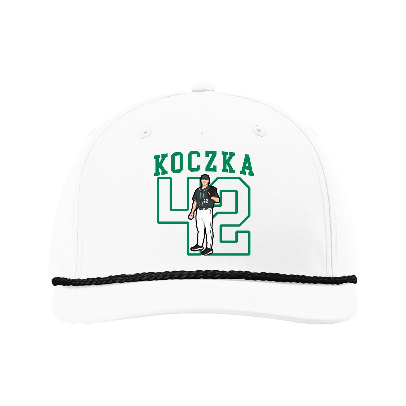 Five-Panel Classic Rope Cap — Shirsey in White