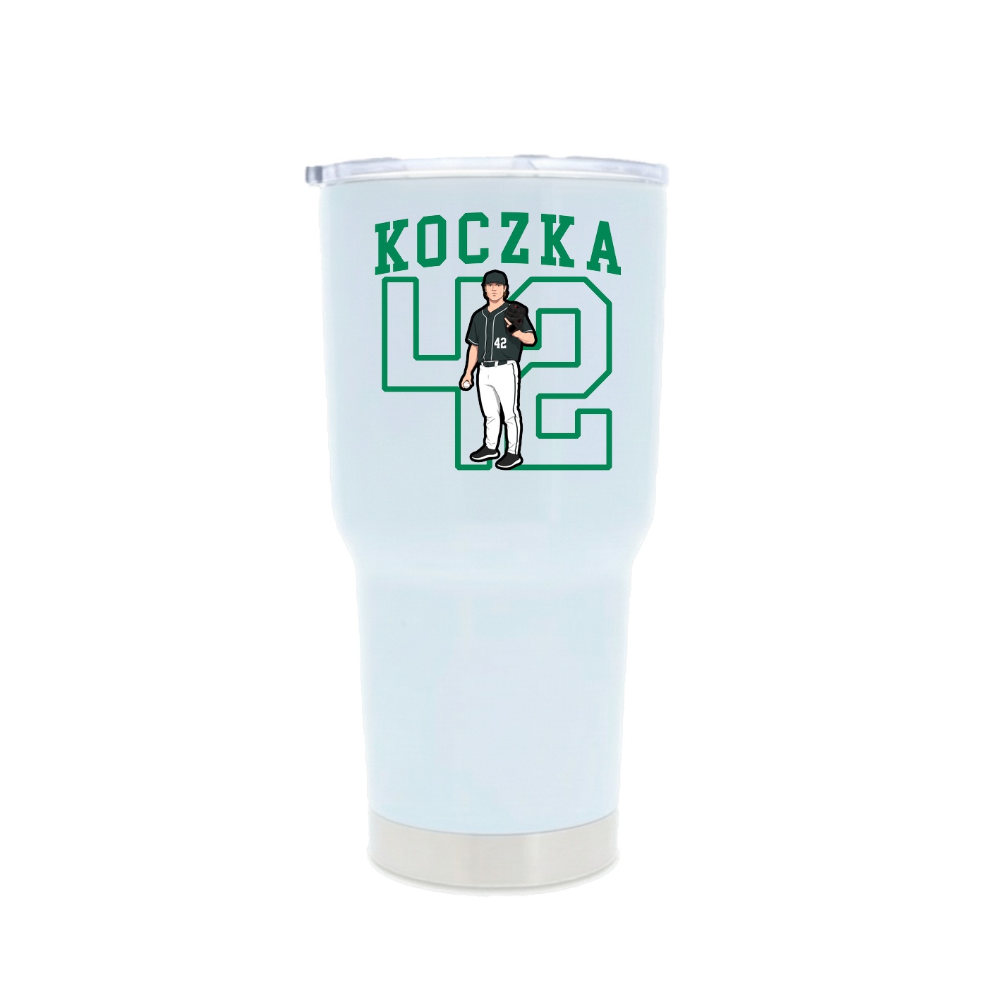 30oz Stainless Steel Tumbler — Shirsey in White
