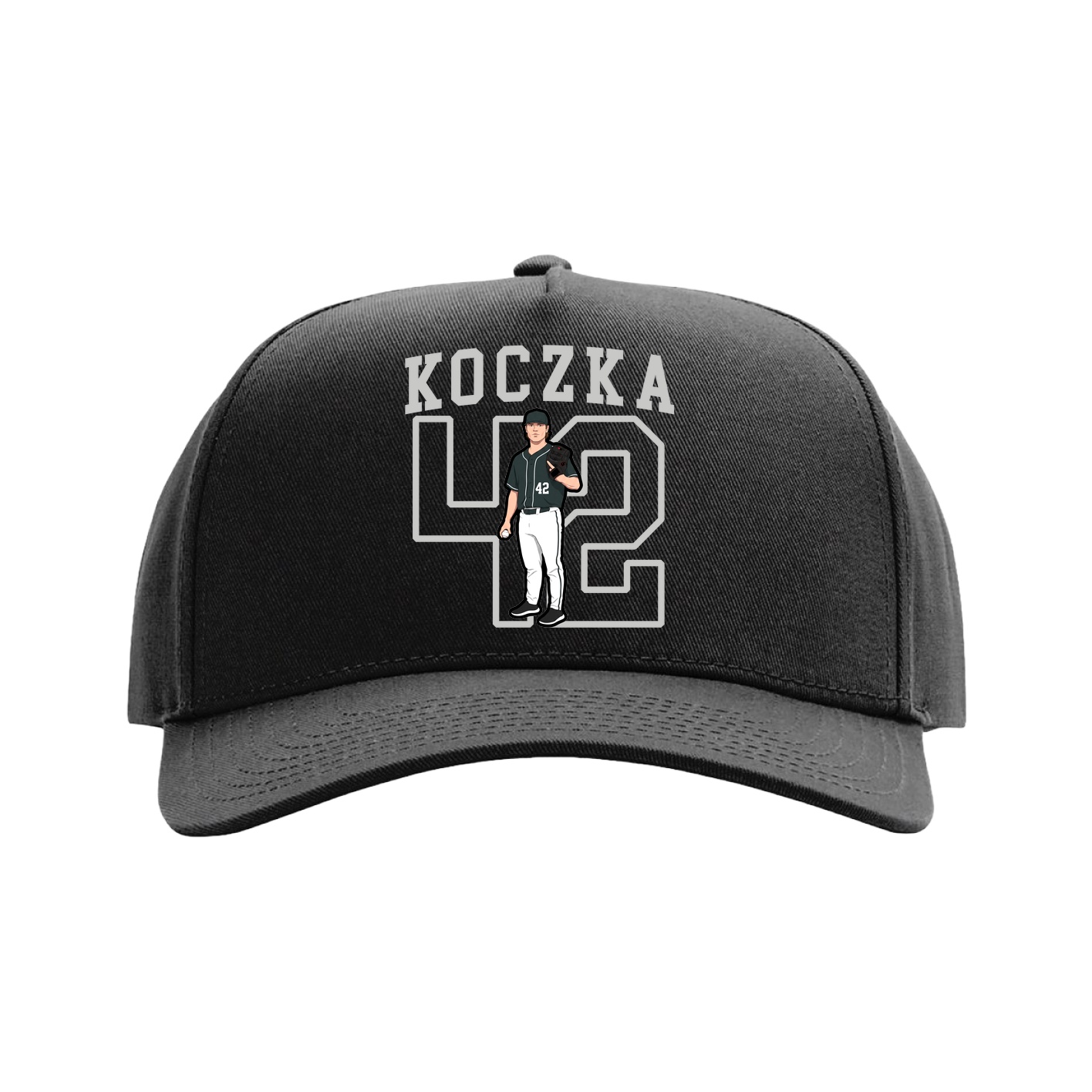 Full Fabric Five-Panel Champ Cap — Shirsey in Black