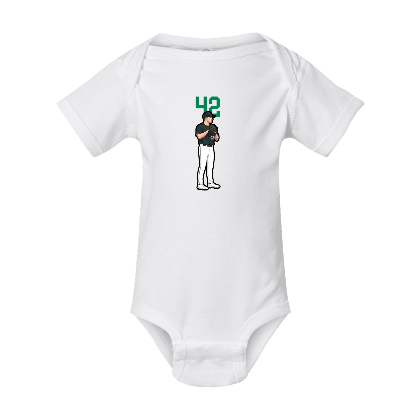 Baby Onesie — Number Top in White