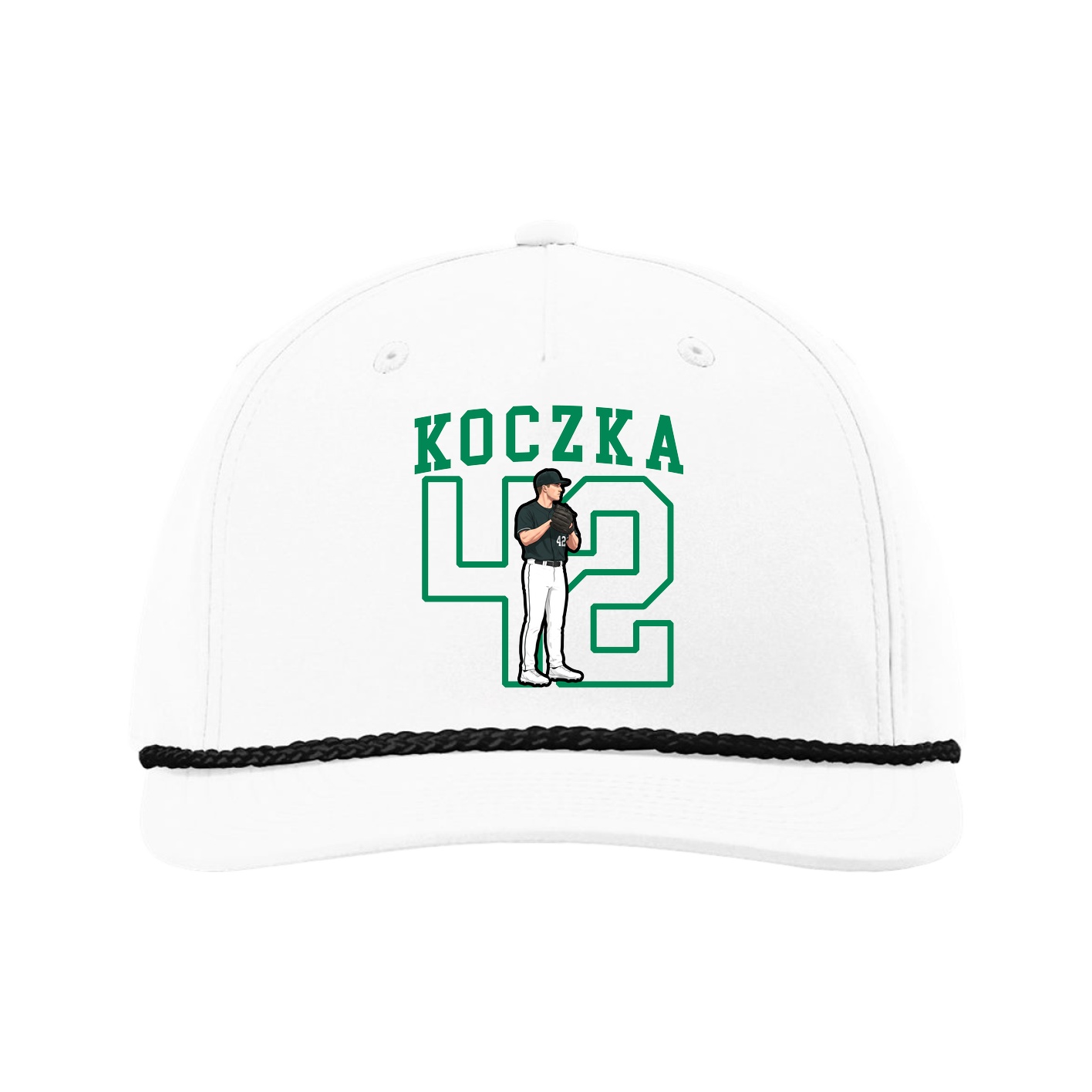 Five-Panel Classic Rope Cap — Shirsey in White