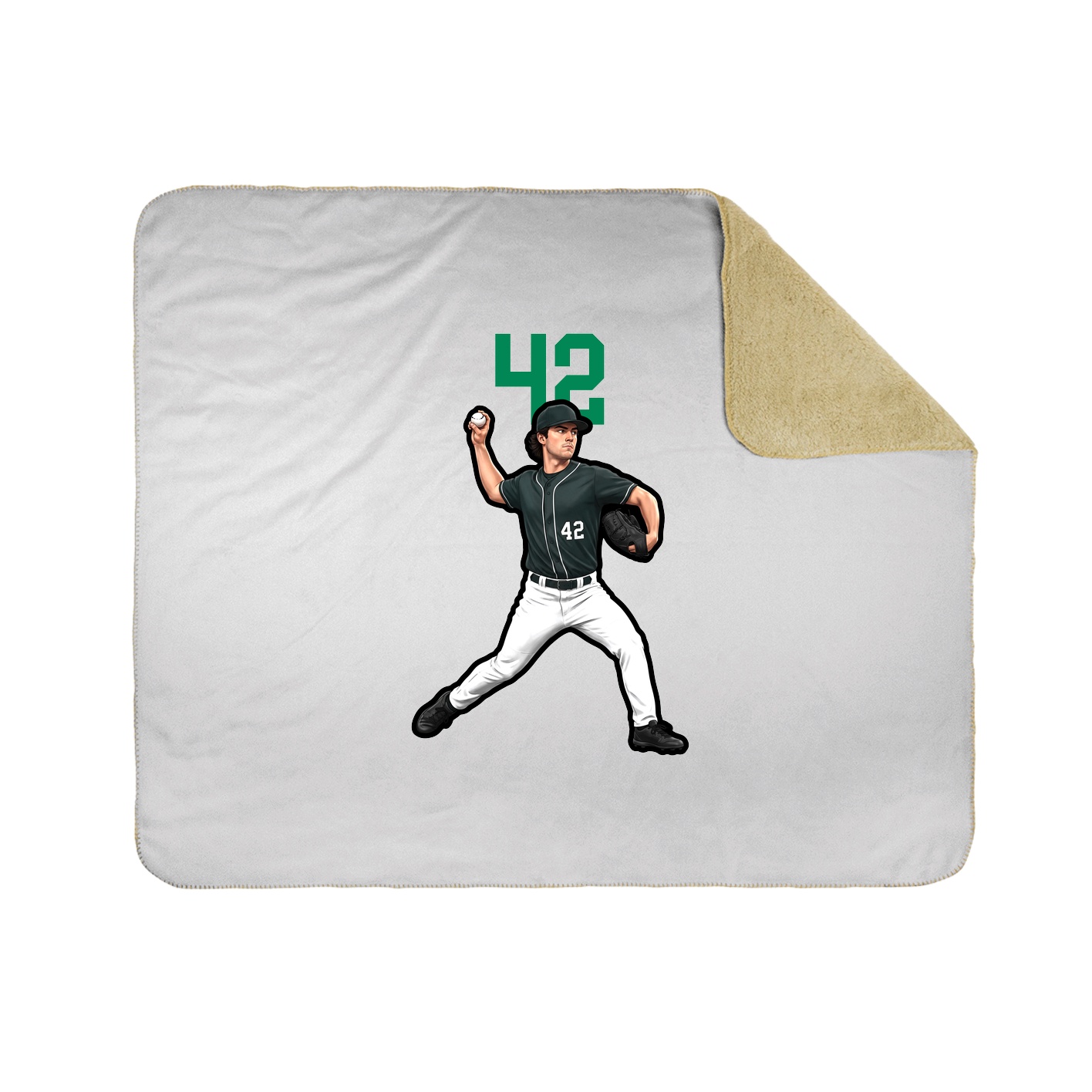 Throw Blanket — Number Top in White