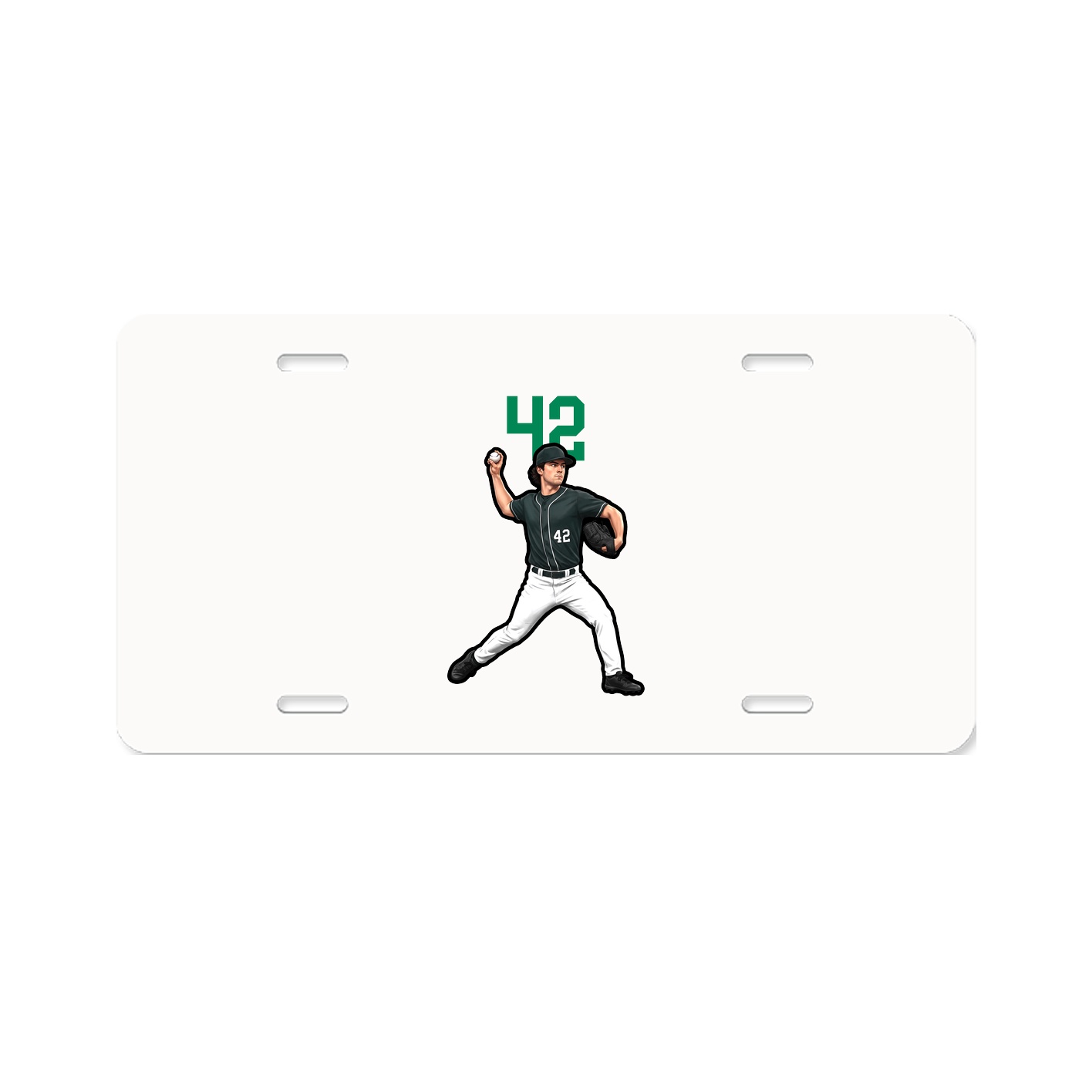 License Plate — Number Top in Classic
