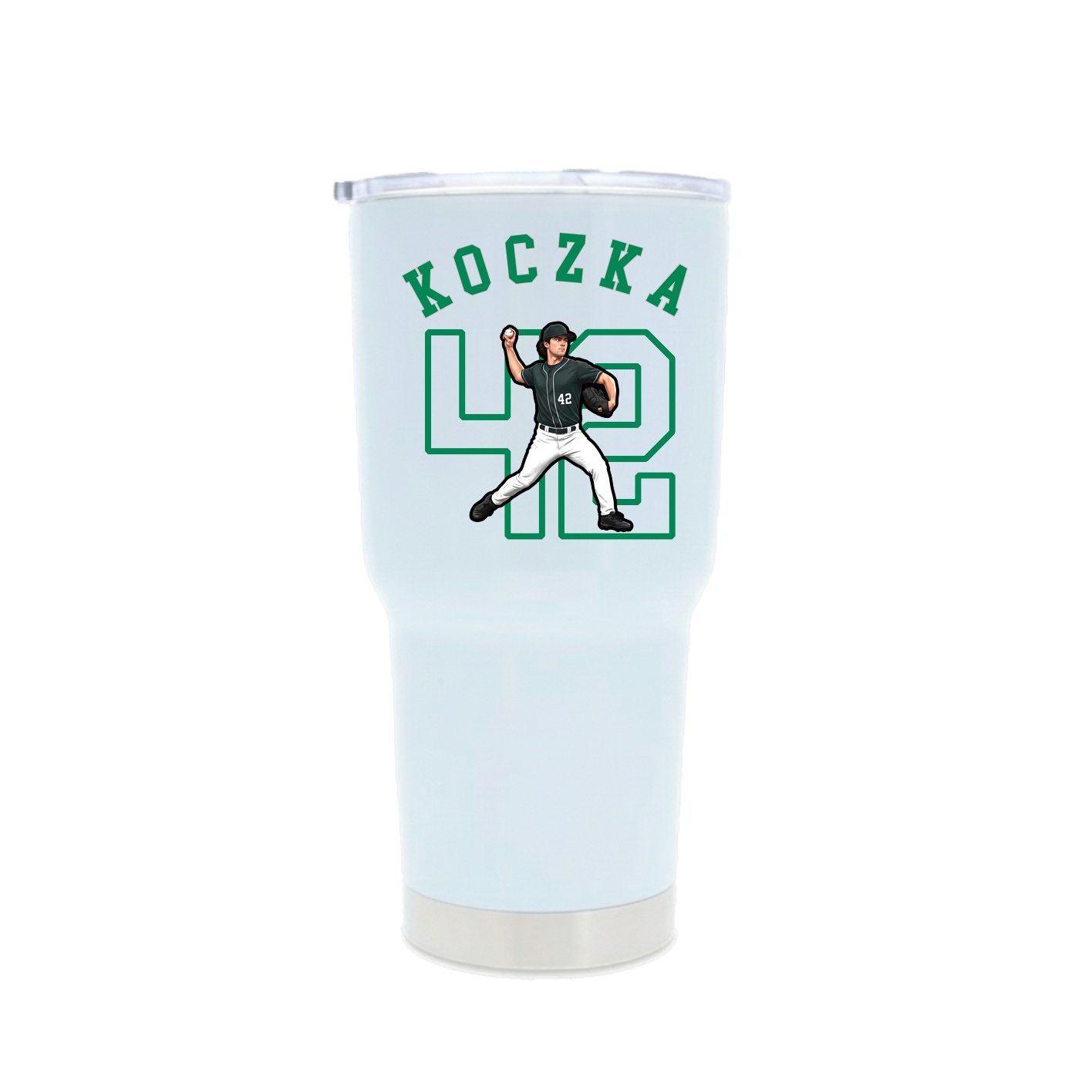 30oz Stainless Steel Tumbler — Shirsey Arch in White