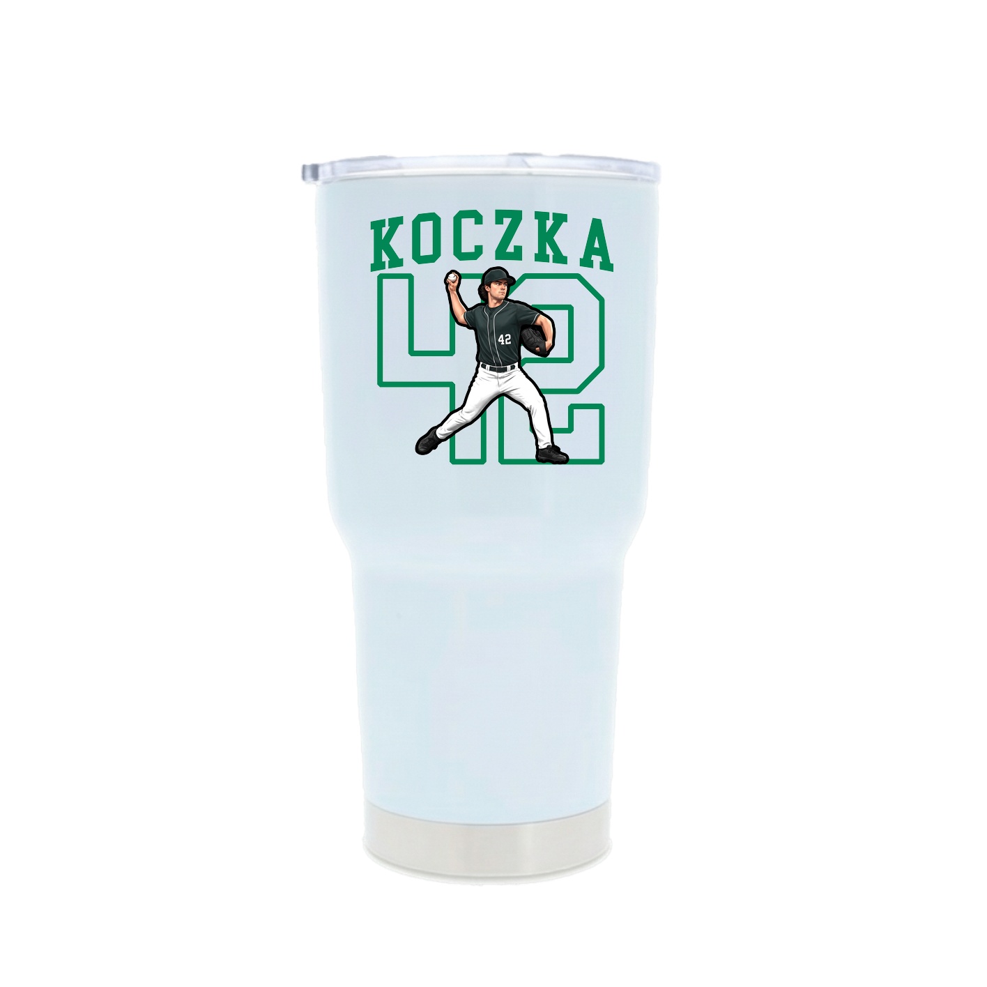 30oz Stainless Steel Tumbler — Shirsey in White