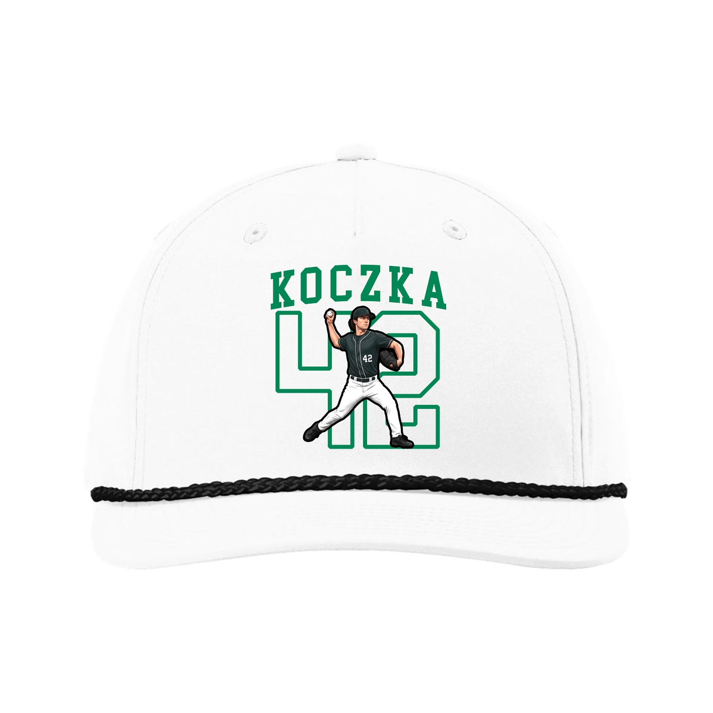 Five-Panel Classic Rope Cap — Shirsey in White