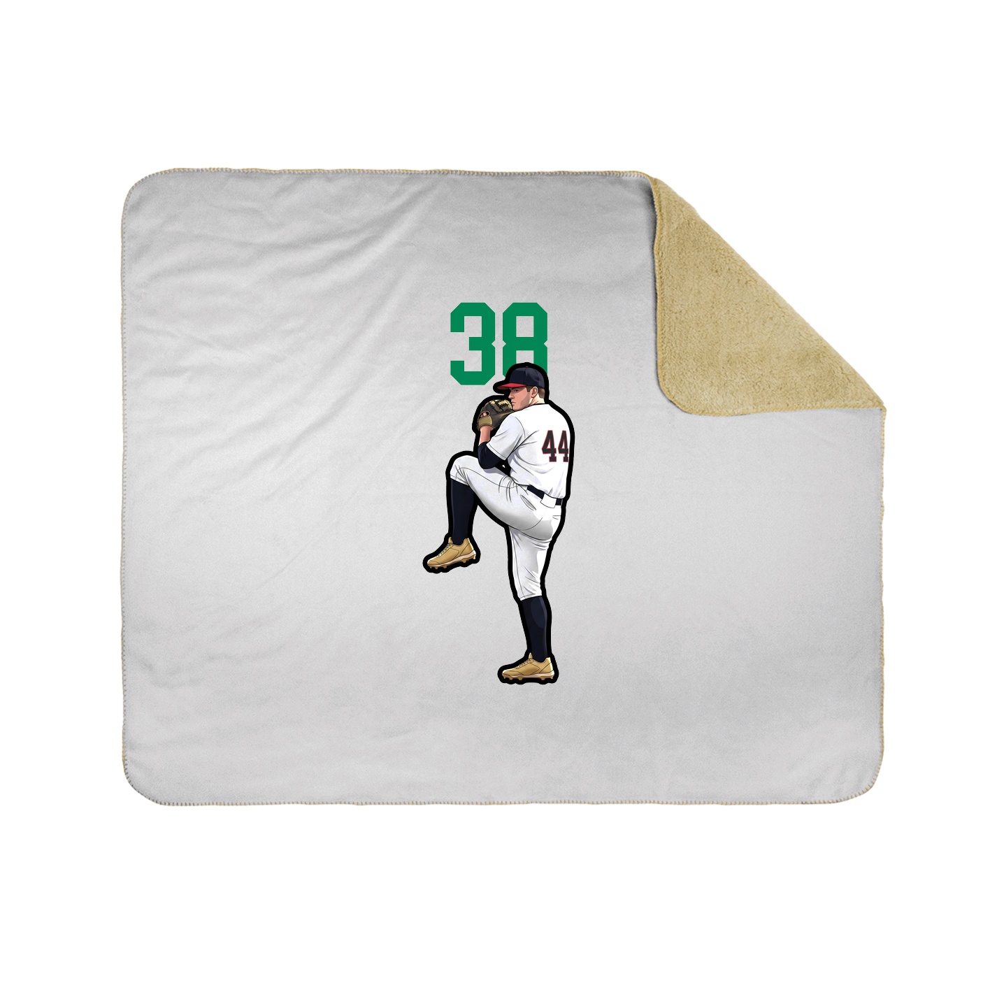 Throw Blanket — Number Top in White